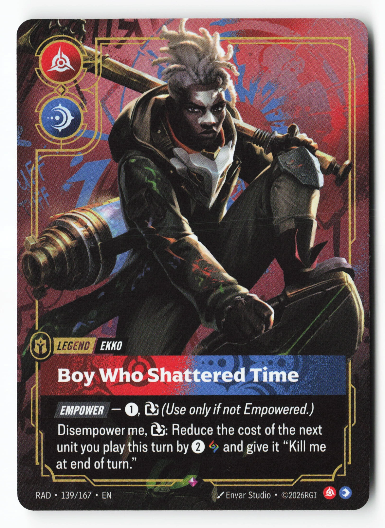 Boy Who Shattered Time (RAD 139) — Voorkant