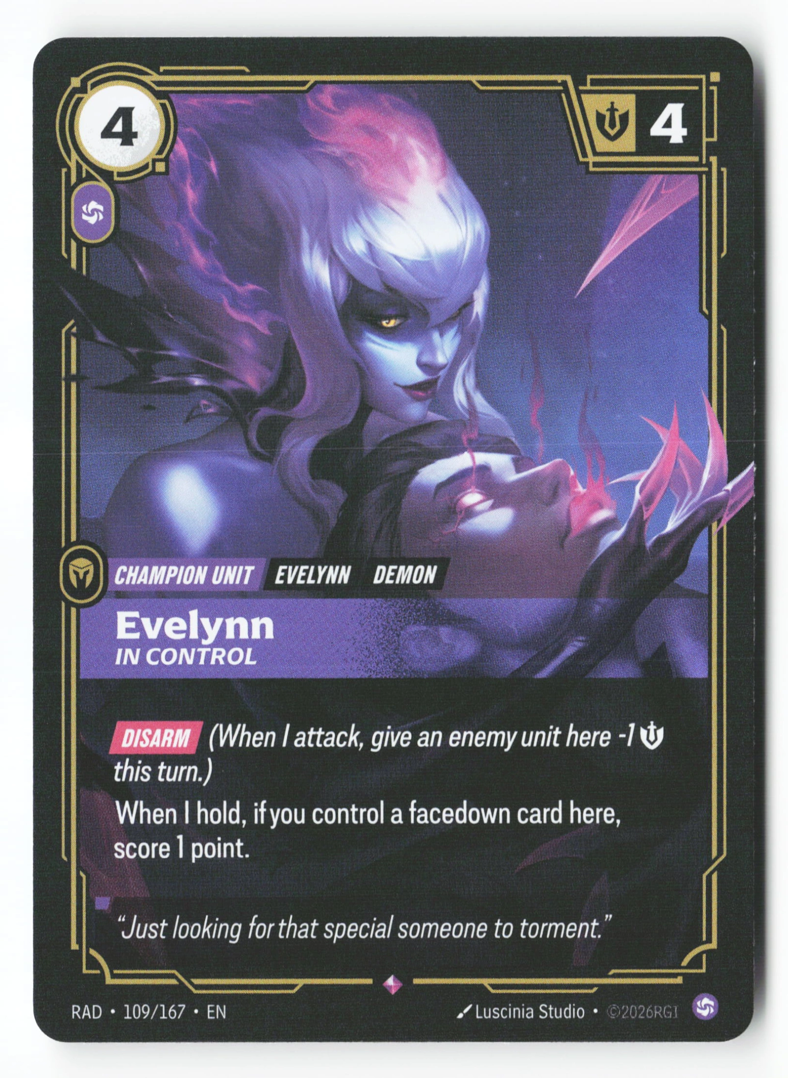 Evelynn, In Control (RAD 109) — Voorkant