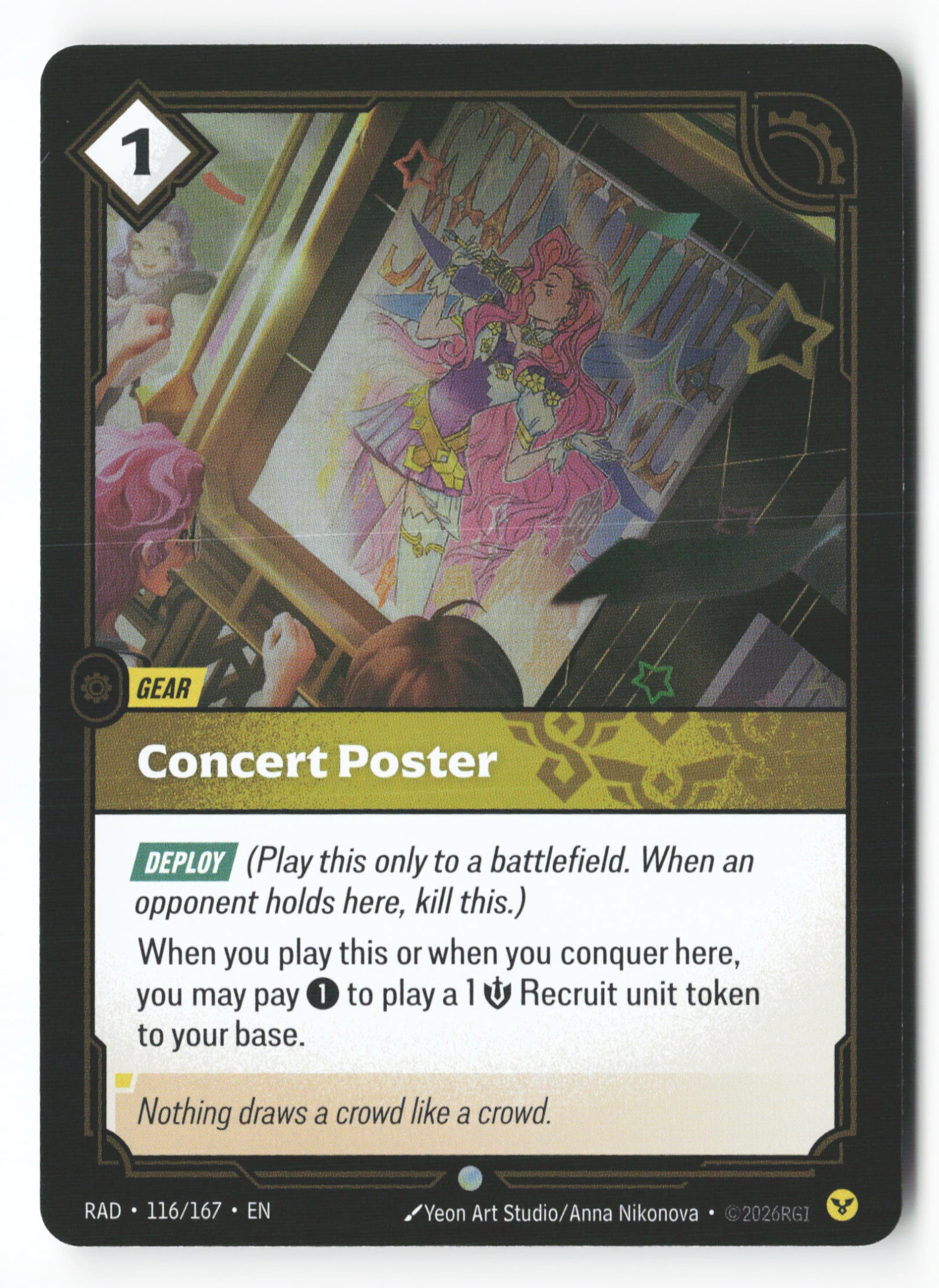 Concert Poster (RAD 116) — Voorkant