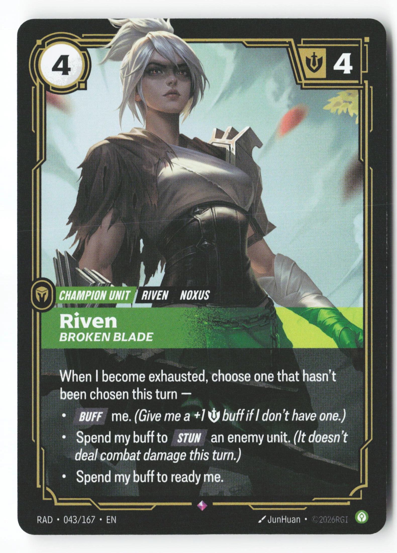 Riven, Broken Blade (RAD 043) — Voorkant