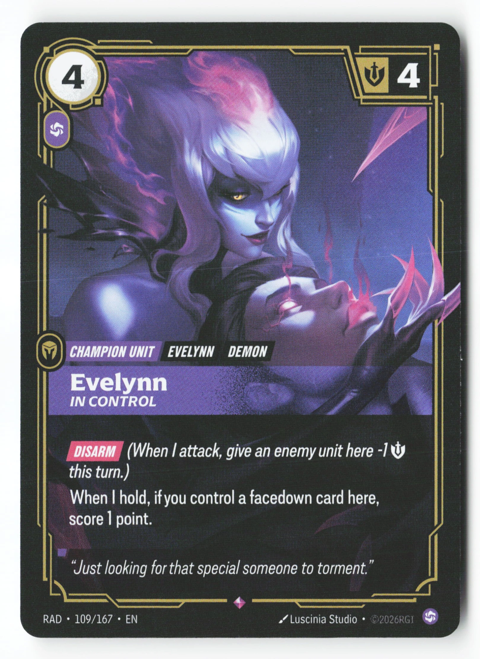 Evelynn, In Control (RAD 109) — Voorkant