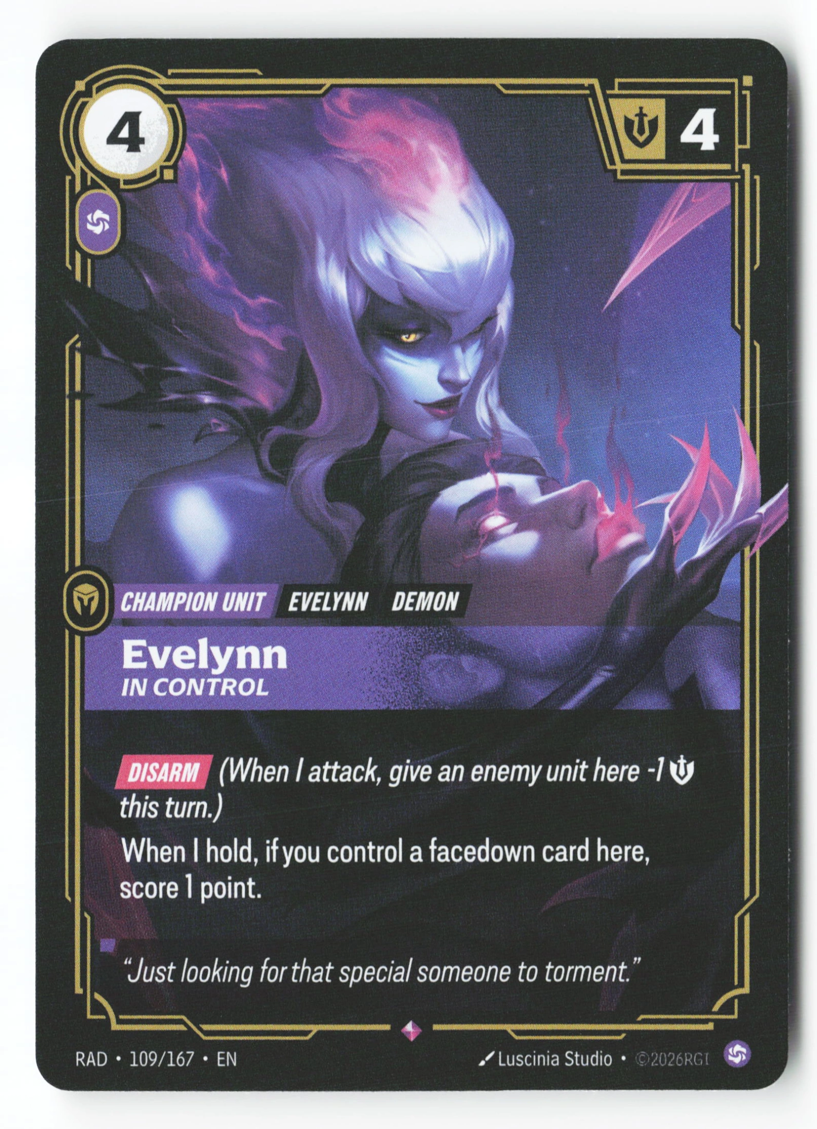 Evelynn, In Control (RAD 109) — Voorkant