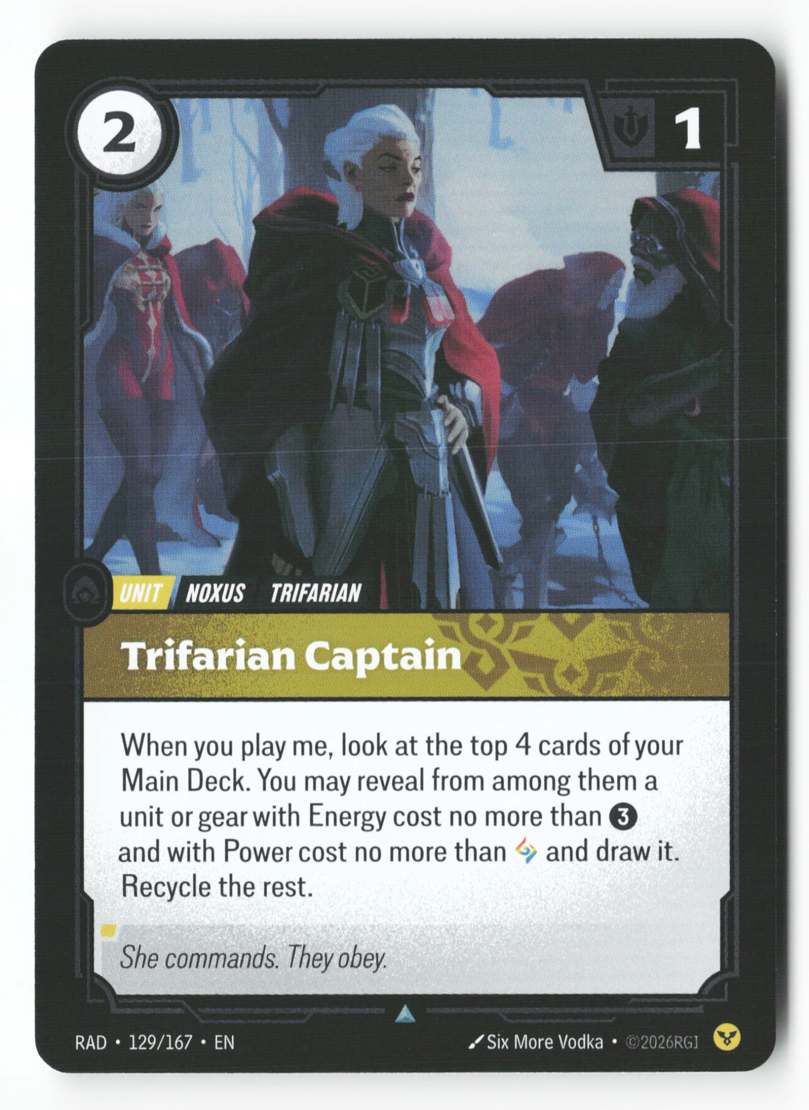 Trifarian Captain (RAD 129) — Voorkant