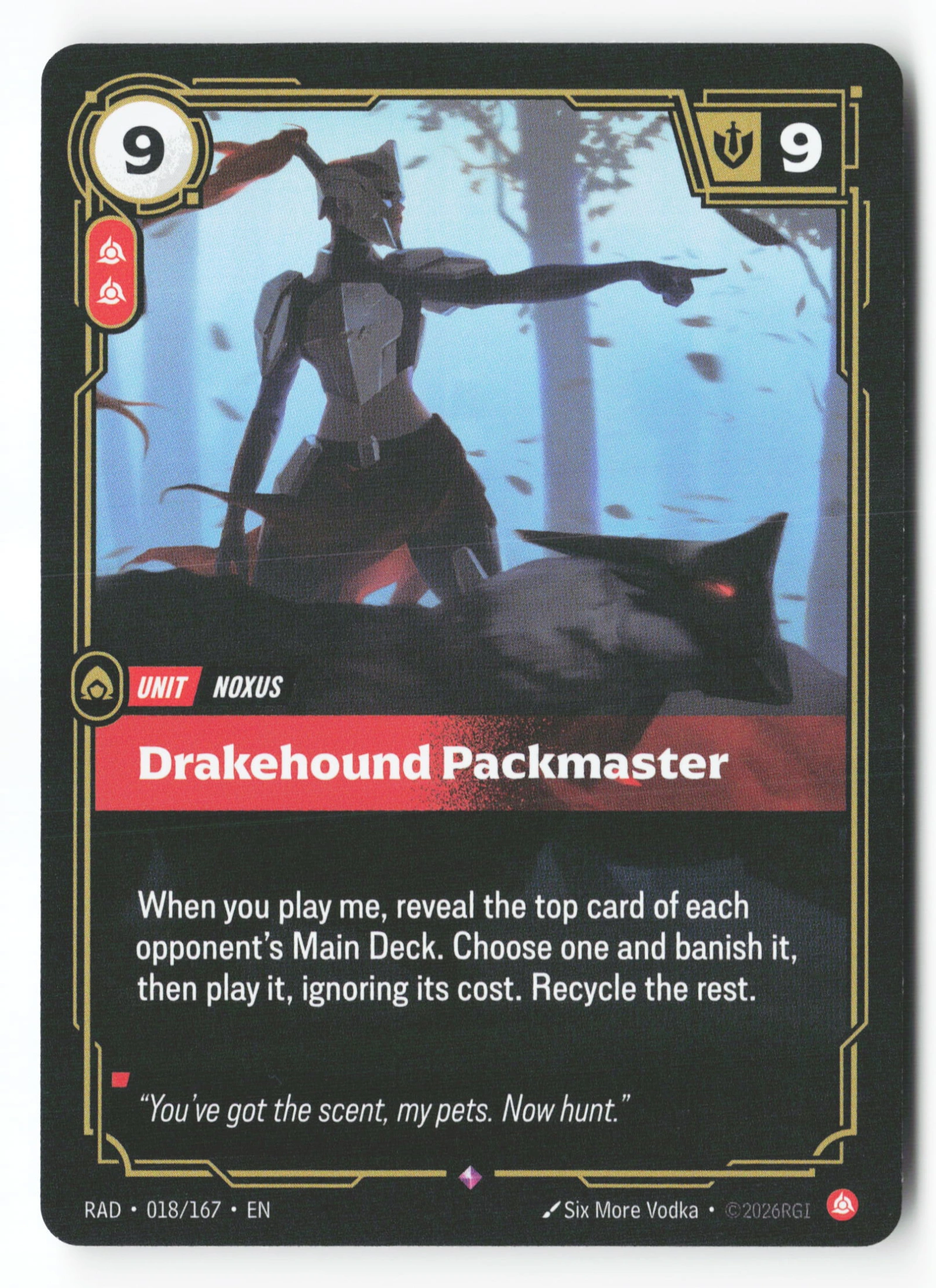 Drakehound Packmaster (RAD 018) — Voorkant