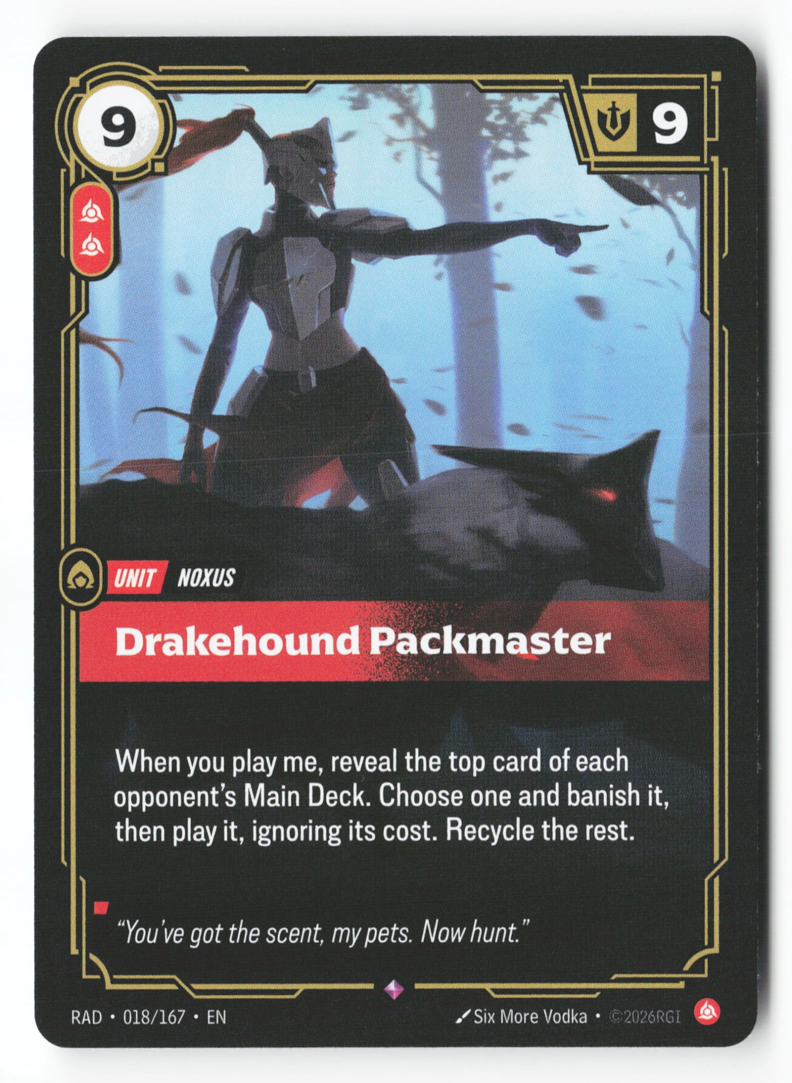 Drakehound Packmaster (RAD 018) — Voorkant