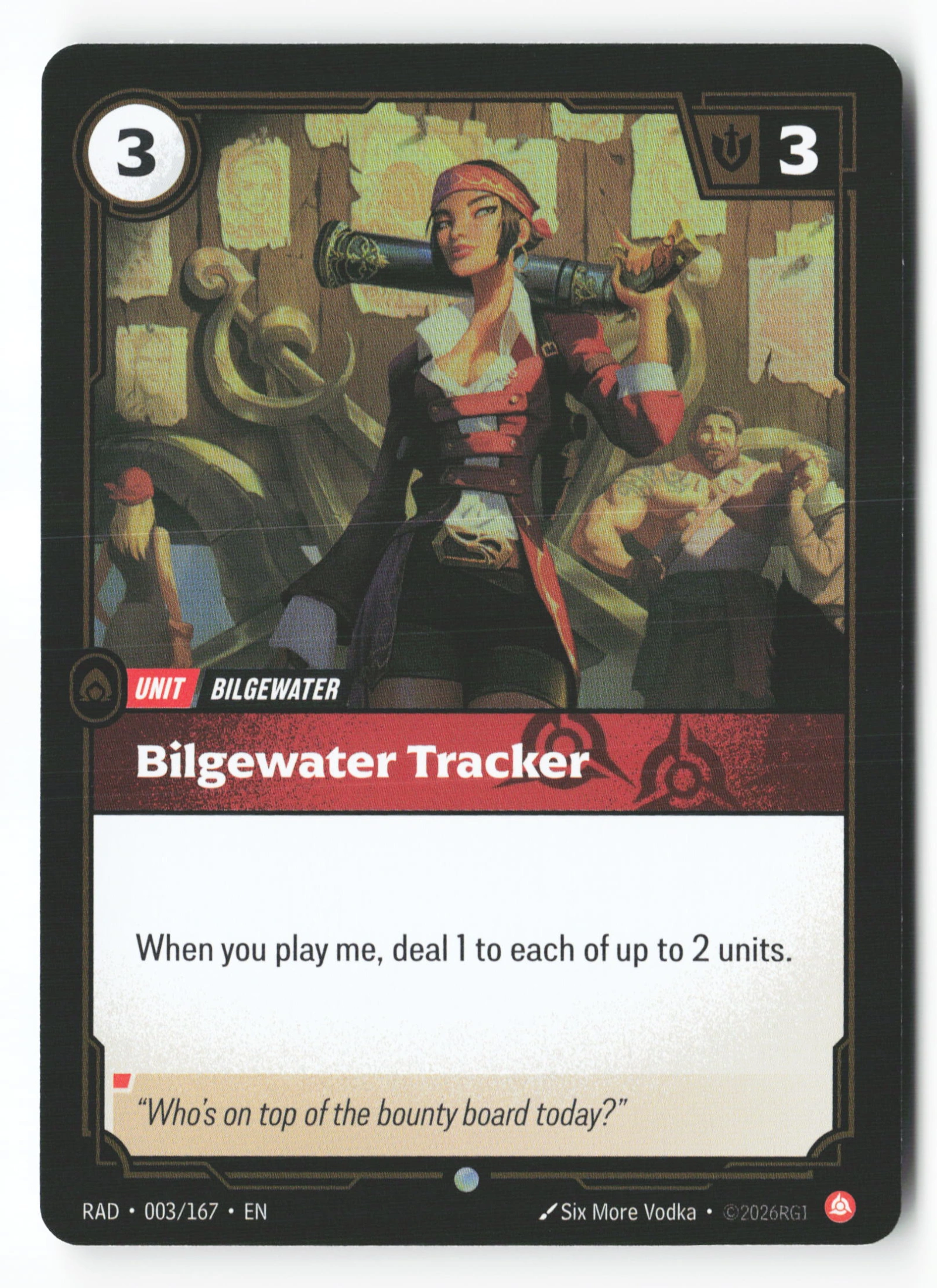 Bilgewater Tracker (RAD 003) — Voorkant