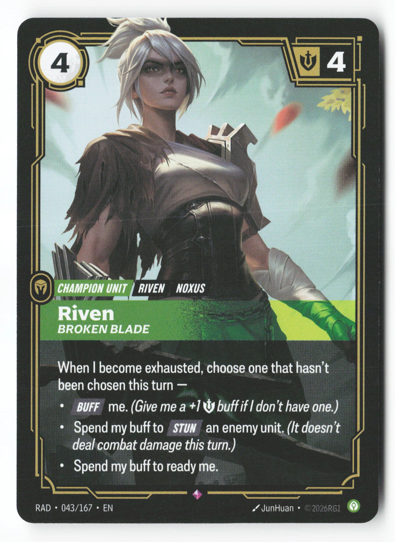 Riven, Broken Blade (RAD 043) — Voorkant