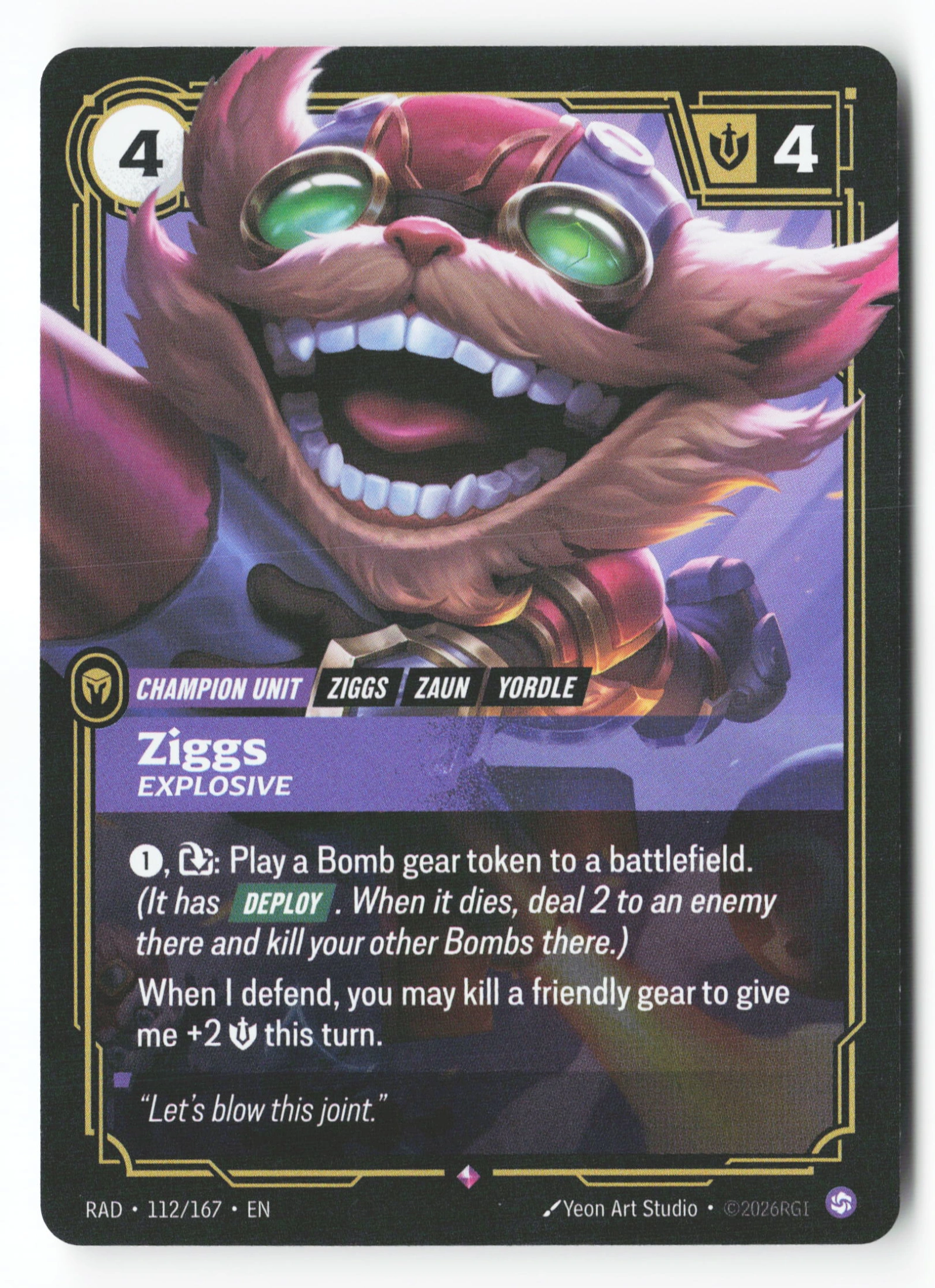 Ziggs, Explosive (RAD 112) — Voorkant