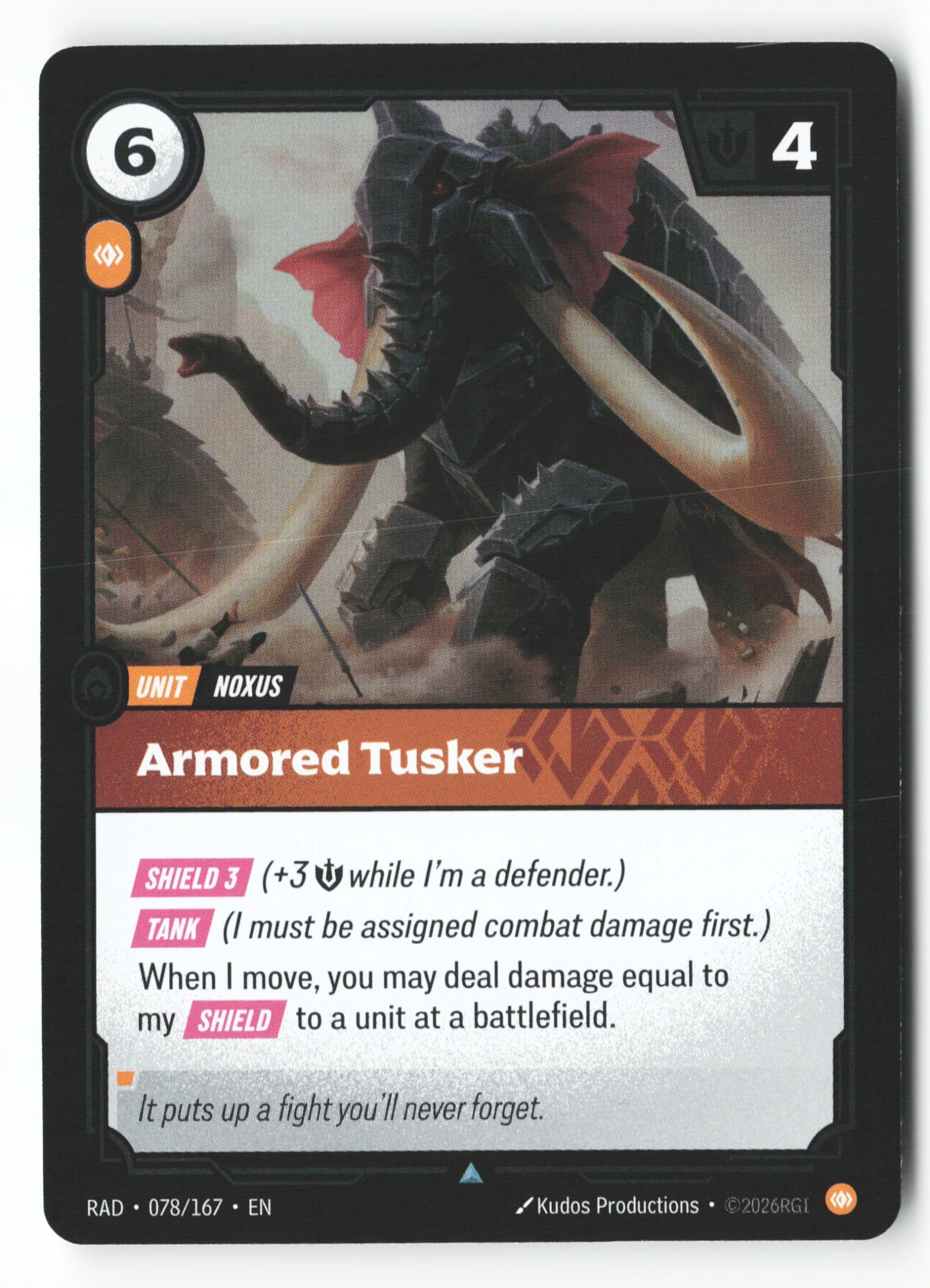 Armored Tusker (RAD 078) — Voorkant