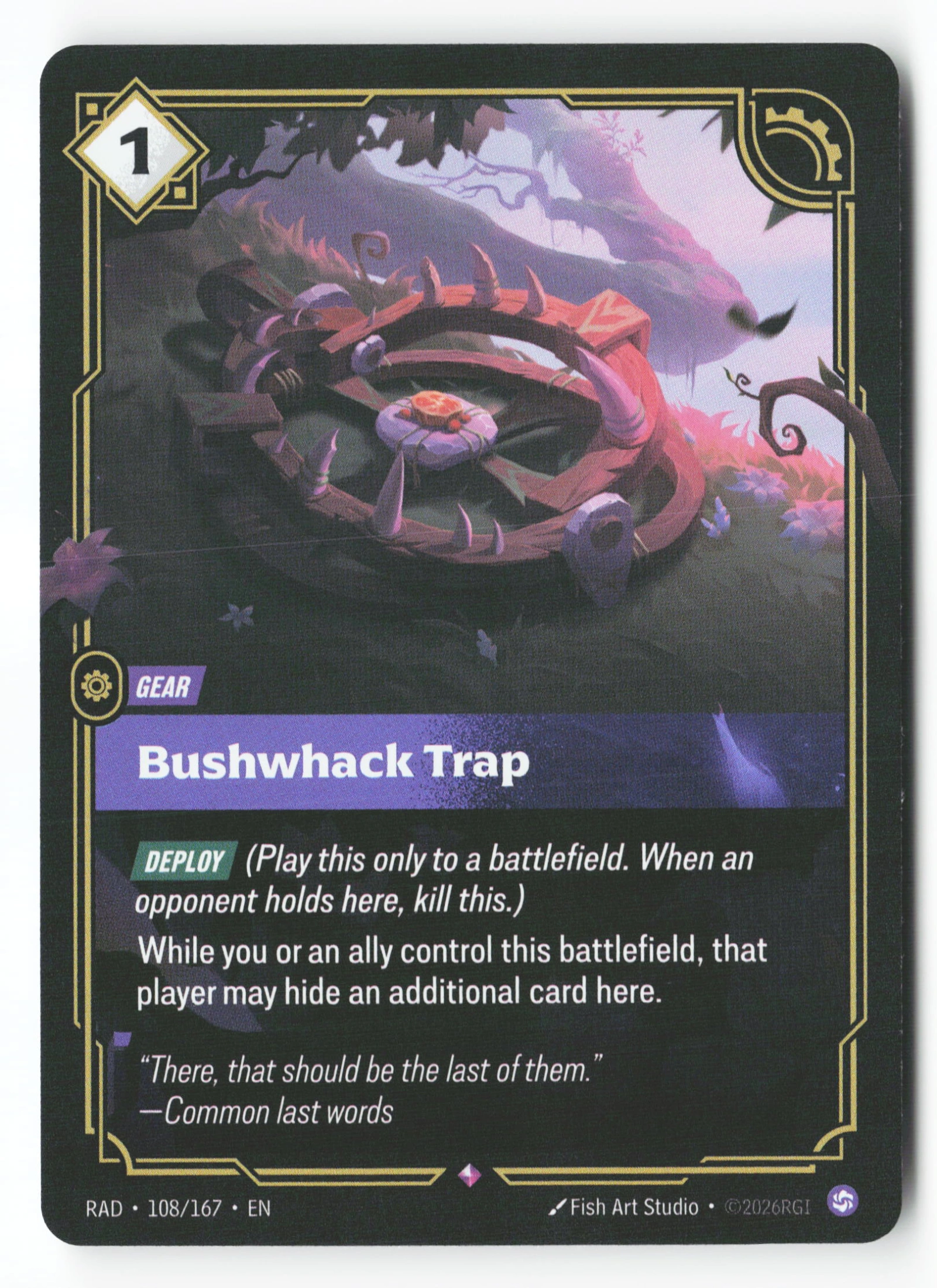 Bushwhack Trap (RAD 108) — Voorkant