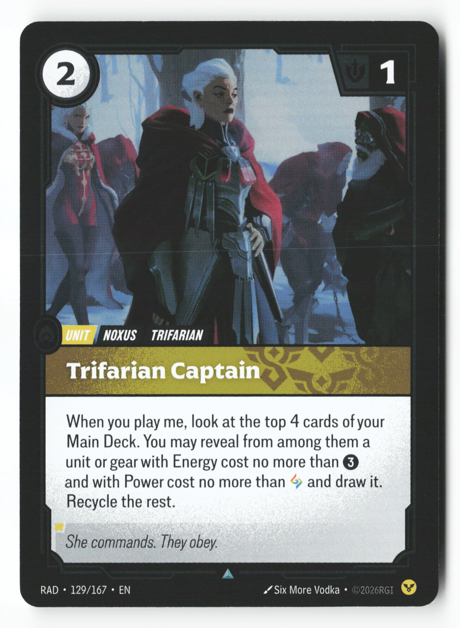 Trifarian Captain (RAD 129) — Voorkant