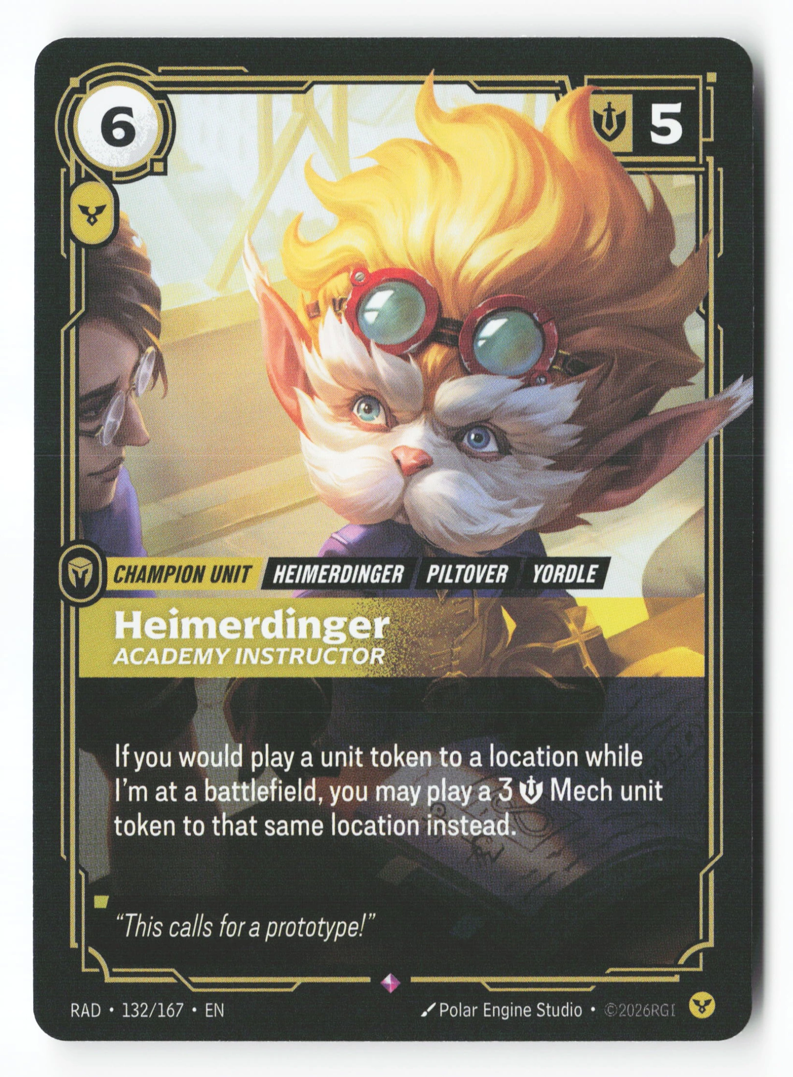 Heimerdinger, Academy Instructor (RAD 132) — Voorkant