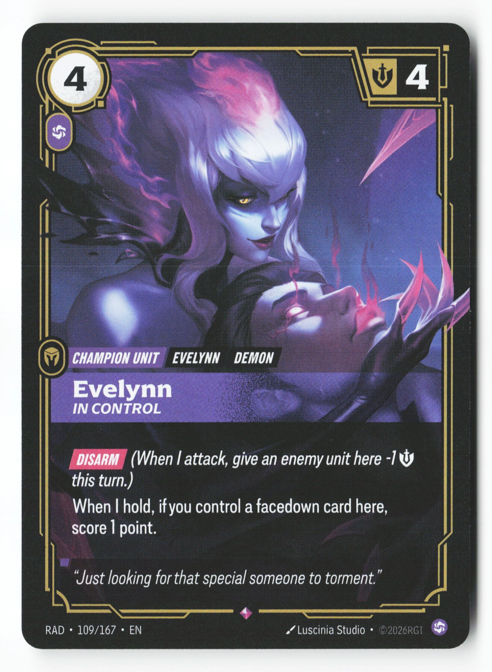 Evelynn, In Control (RAD 109) — Voorkant
