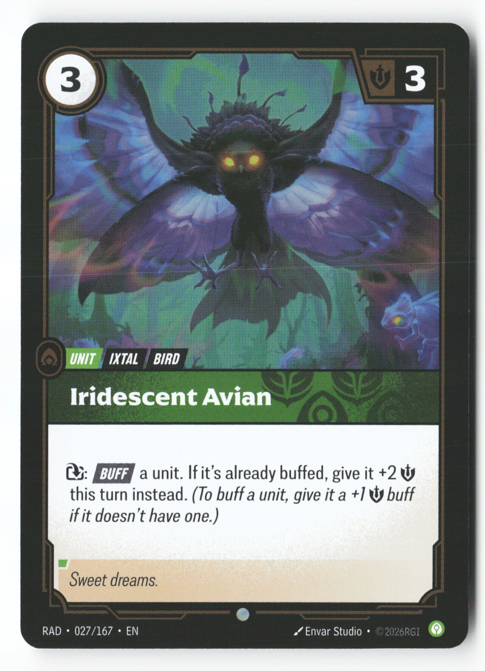 Iridescent Avian (RAD 027) — Voorkant