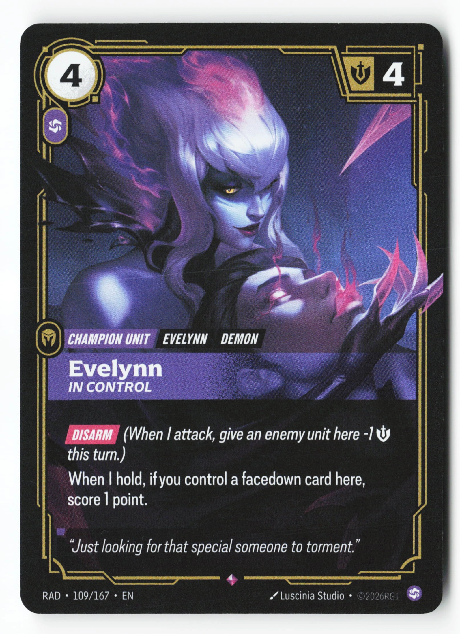Evelynn, In Control (RAD 109) — Voorkant