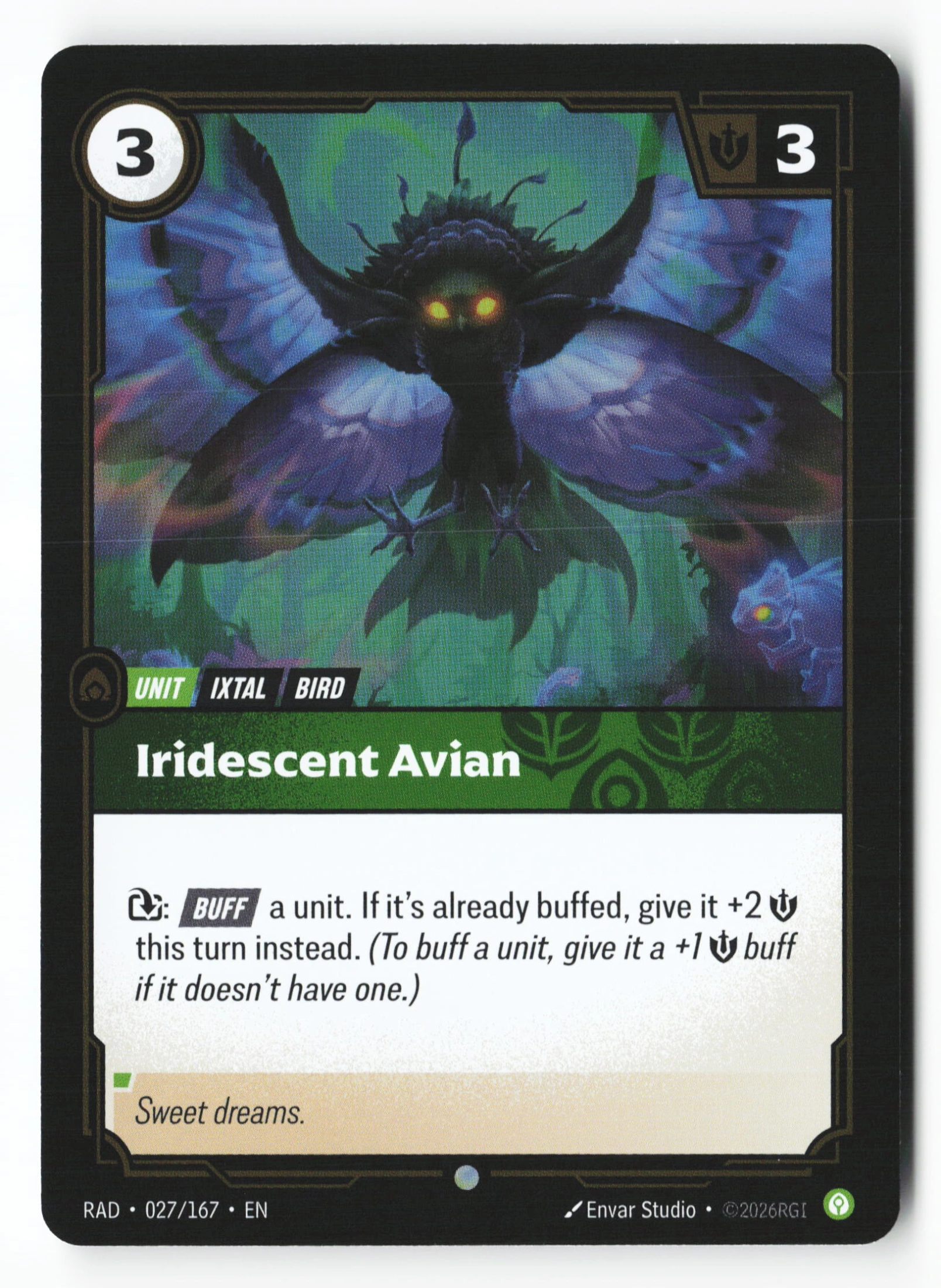 Iridescent Avian (RAD 027) — Voorkant