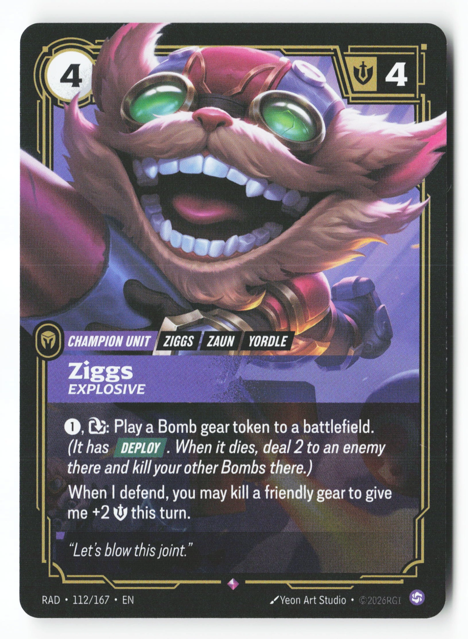 Ziggs, Explosive (RAD 112) — Voorkant