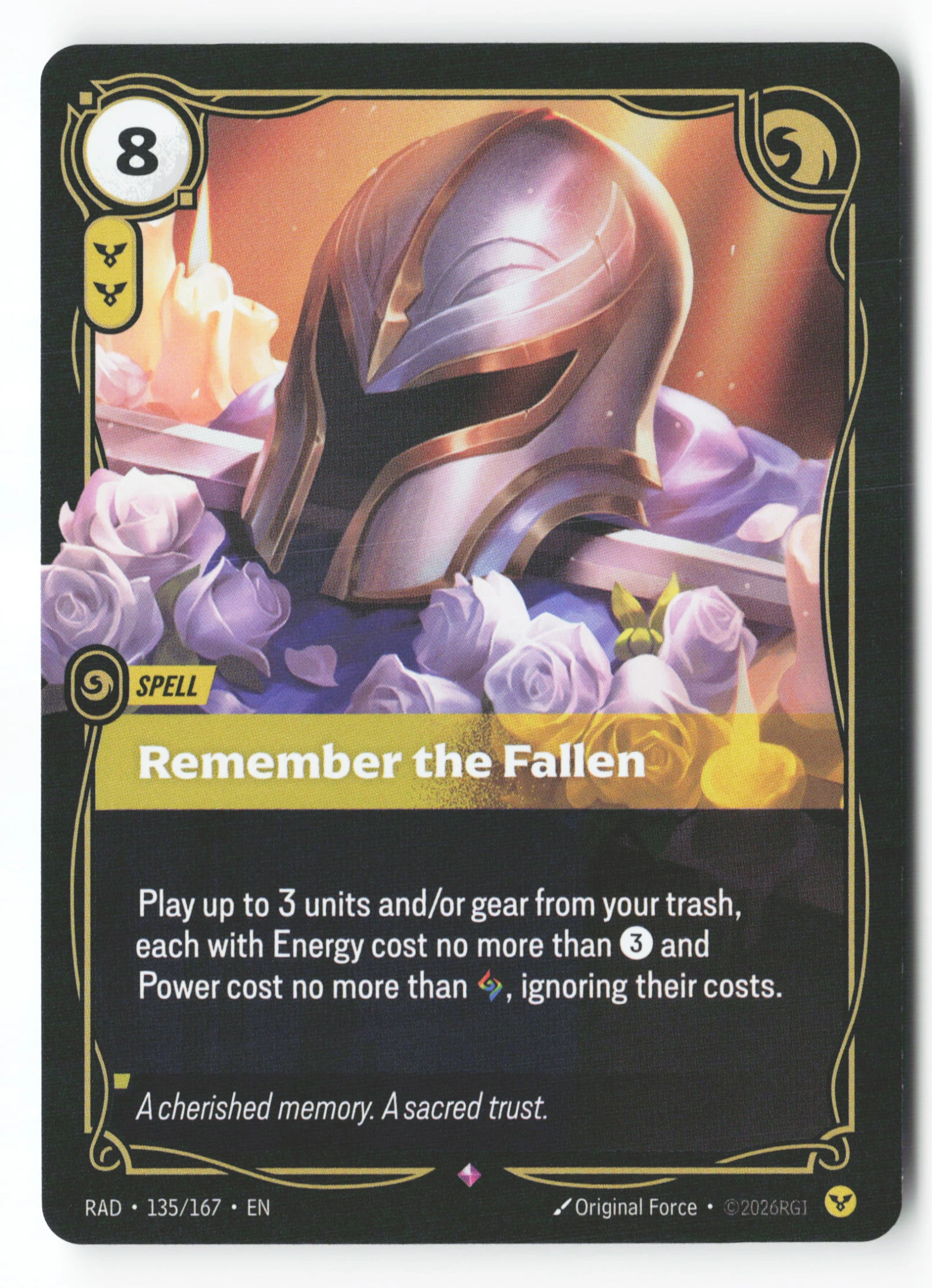 Remember The Fallen (RAD 135) — Voorkant