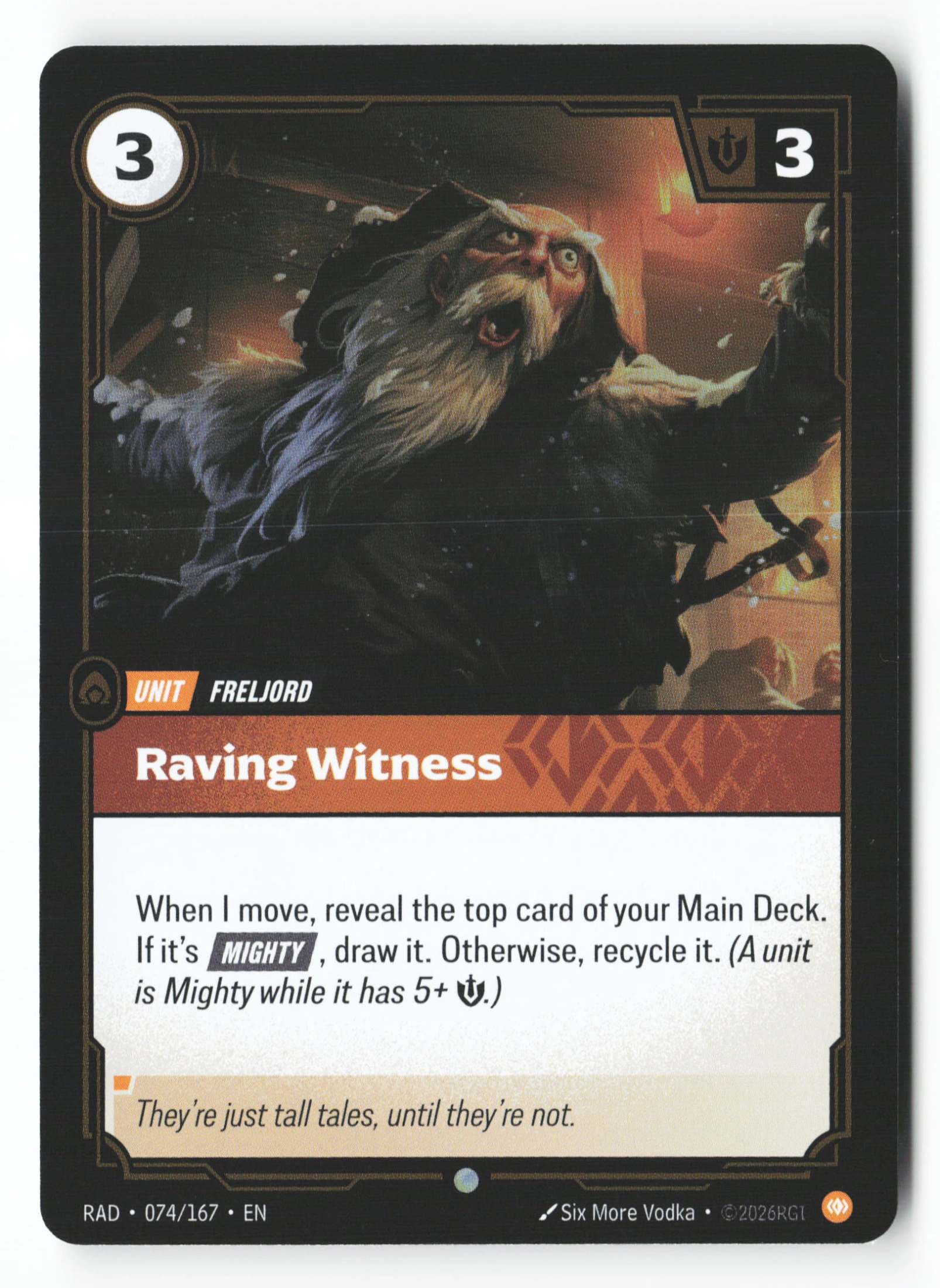Raving Witness (RAD 074) — Voorkant
