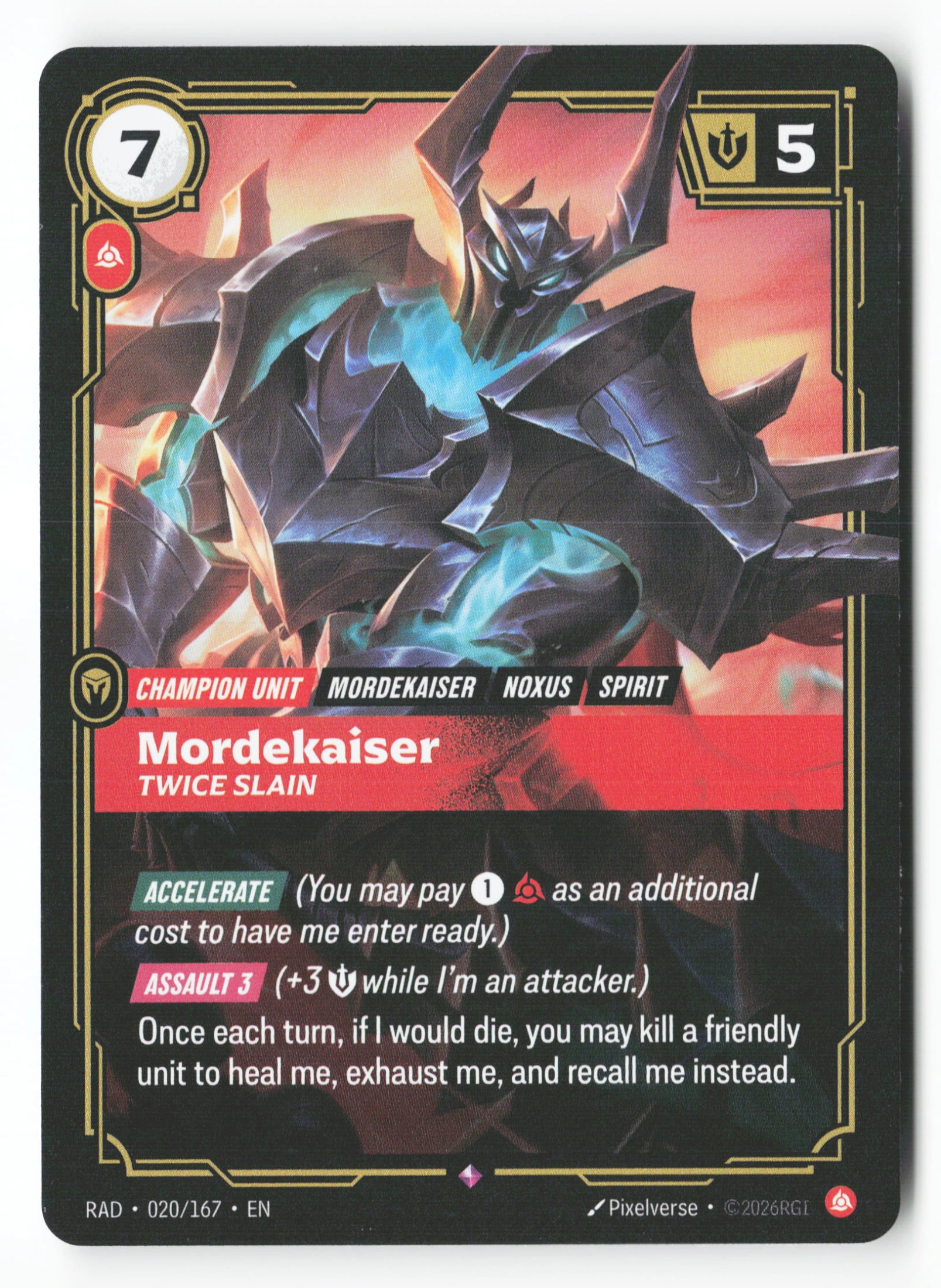 Mordekaiser, Twice Slain (RAD 020) — Voorkant
