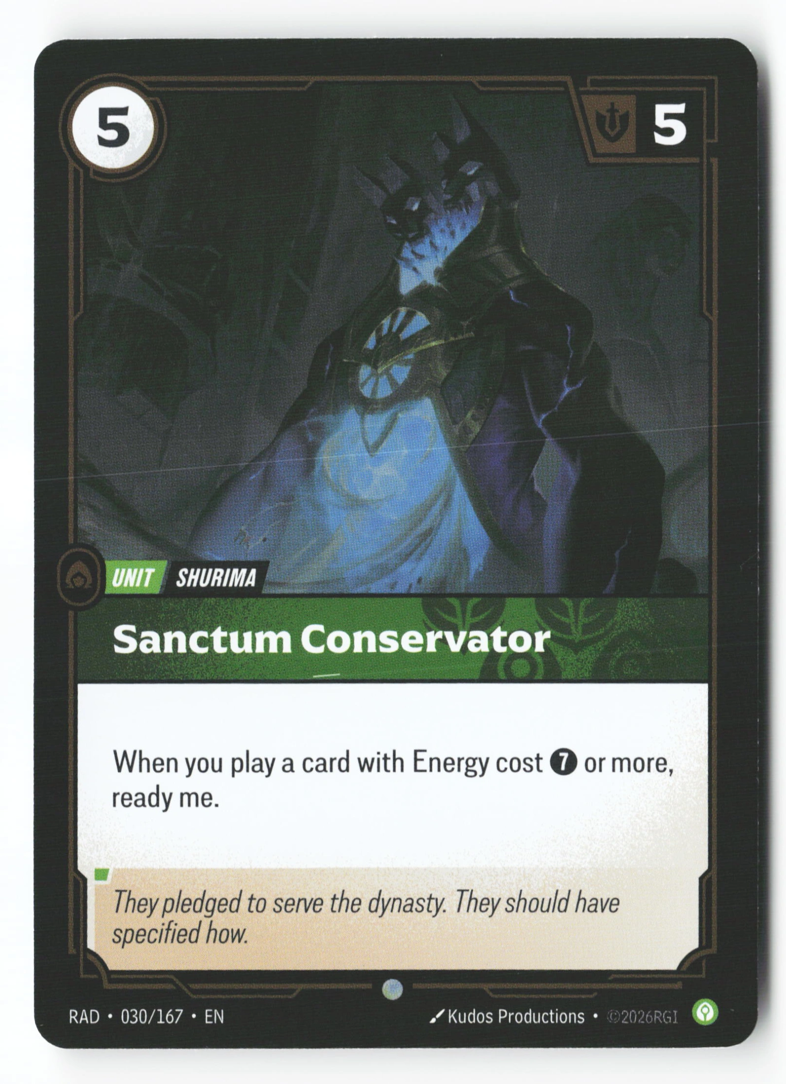 Sanctum Conservator (RAD 030) — Voorkant