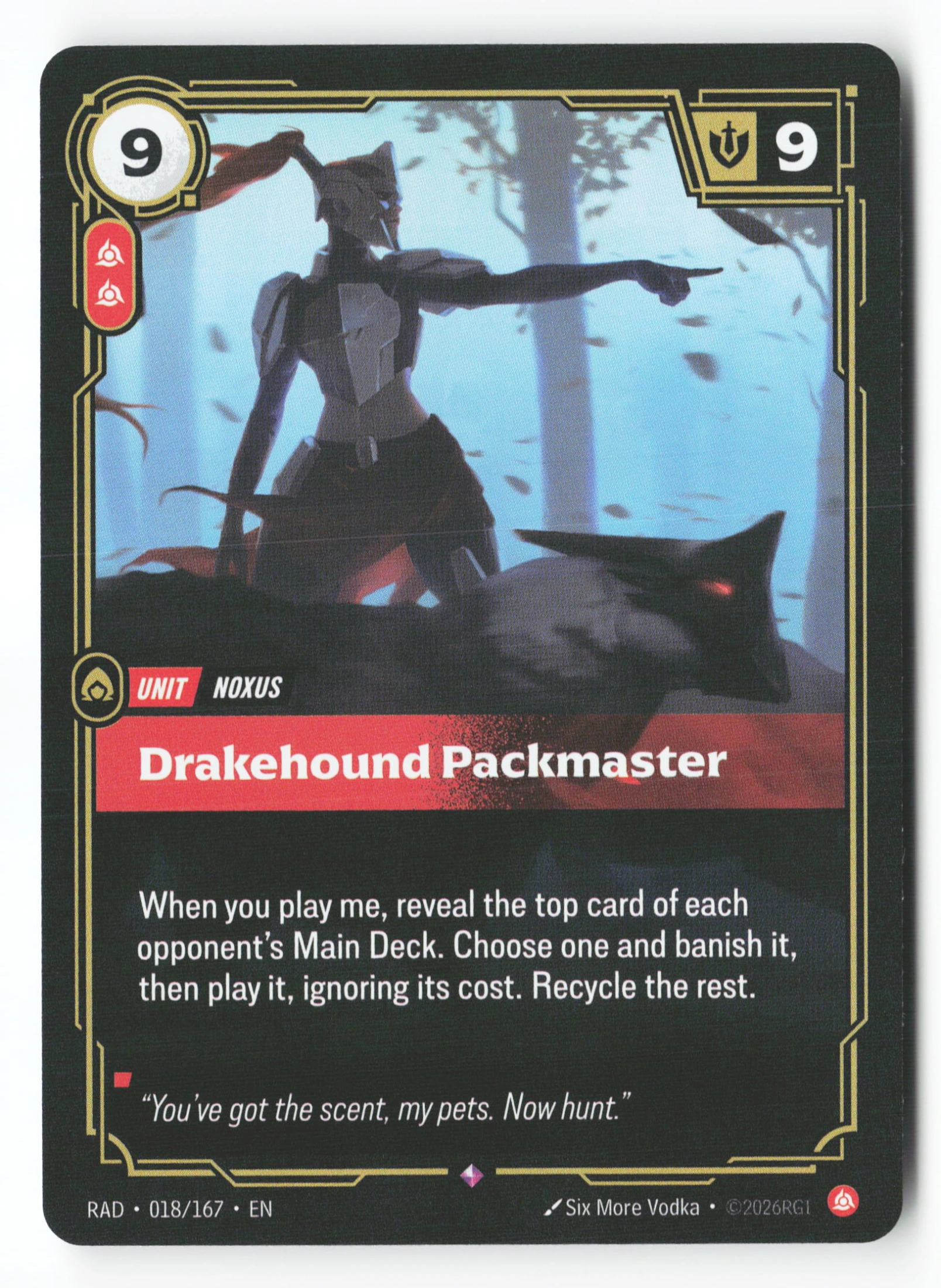Drakehound Packmaster (RAD 018) — Voorkant