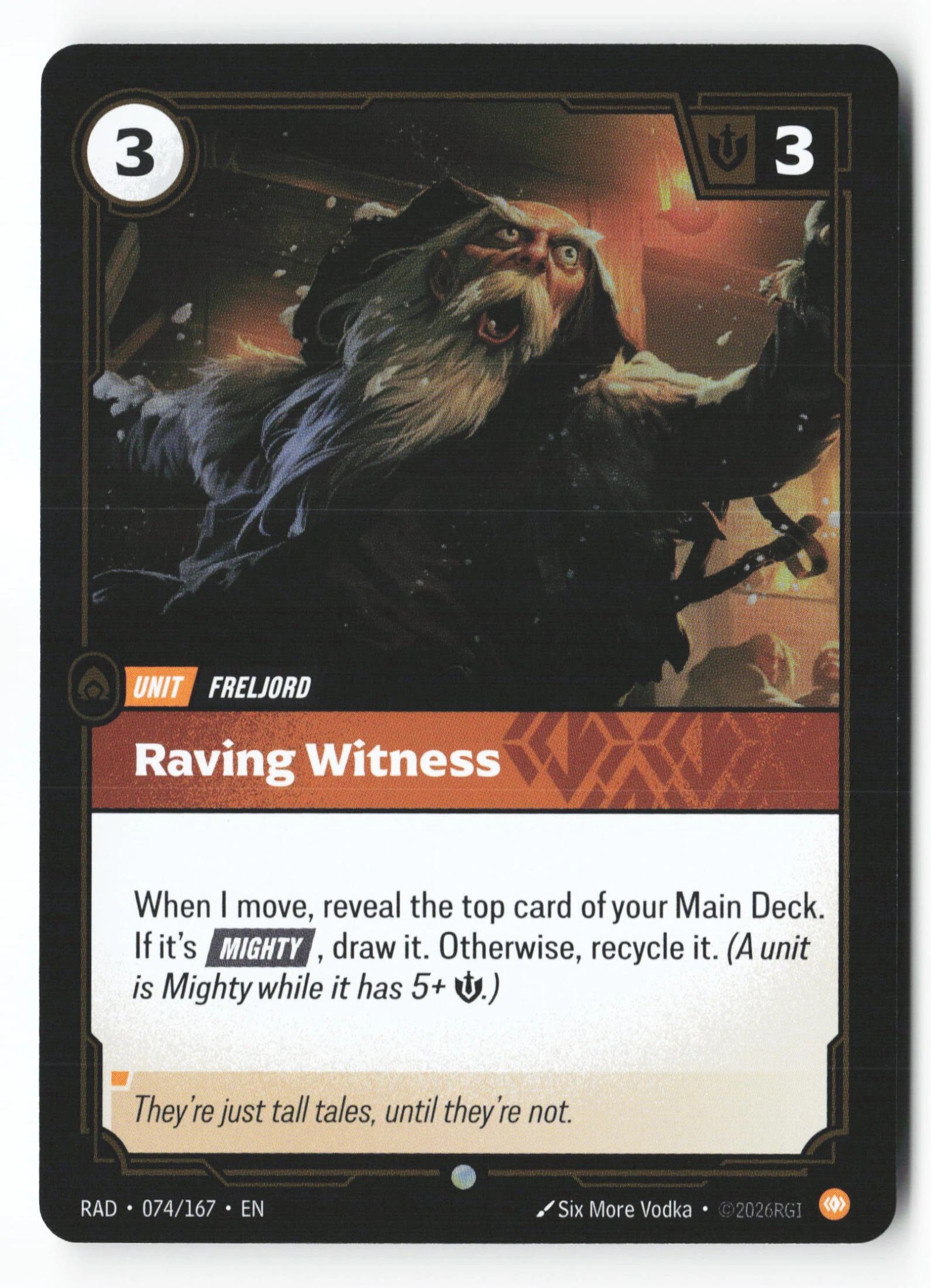 Raving Witness (RAD 074) — Voorkant