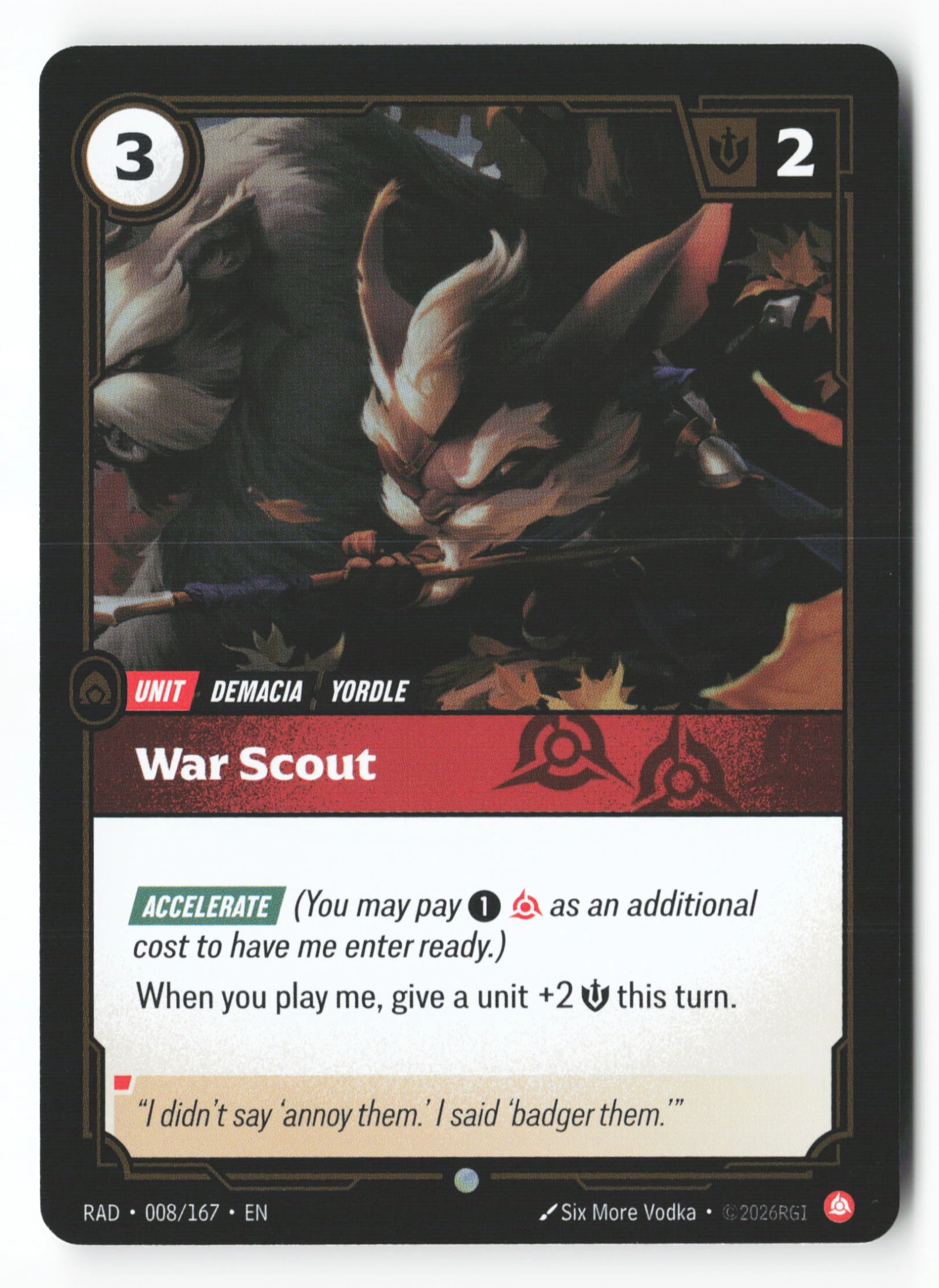 War Scout (RAD 008) — Voorkant