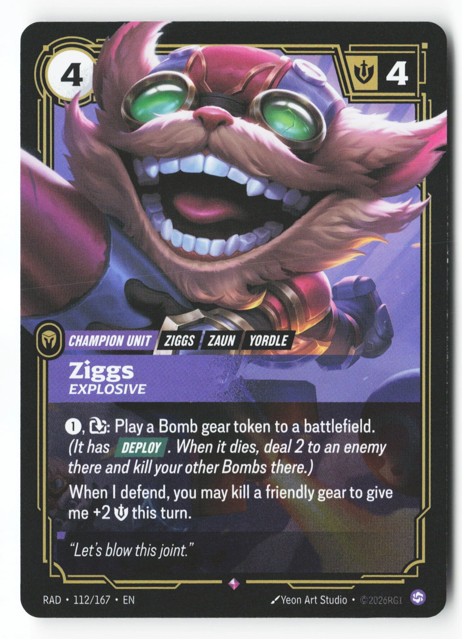 Ziggs, Explosive (RAD 112) — Voorkant