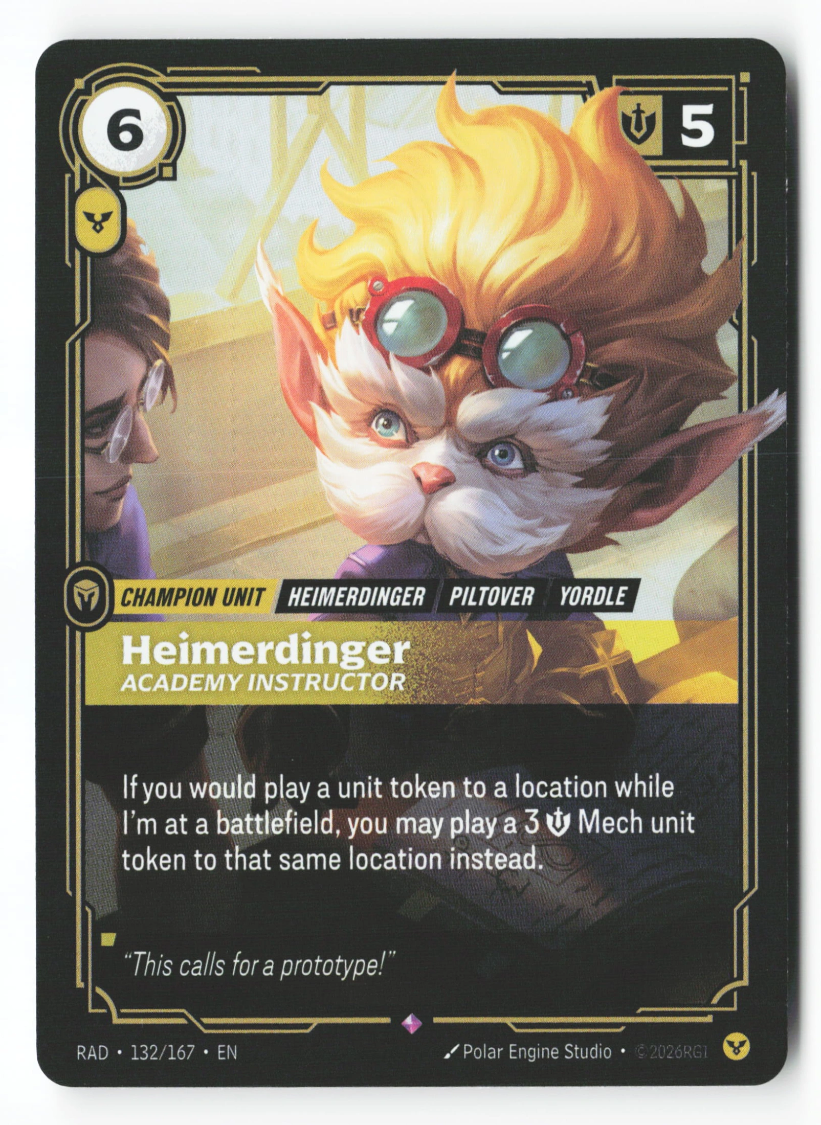 Heimerdinger, Academy Instructor (RAD 132) — Voorkant
