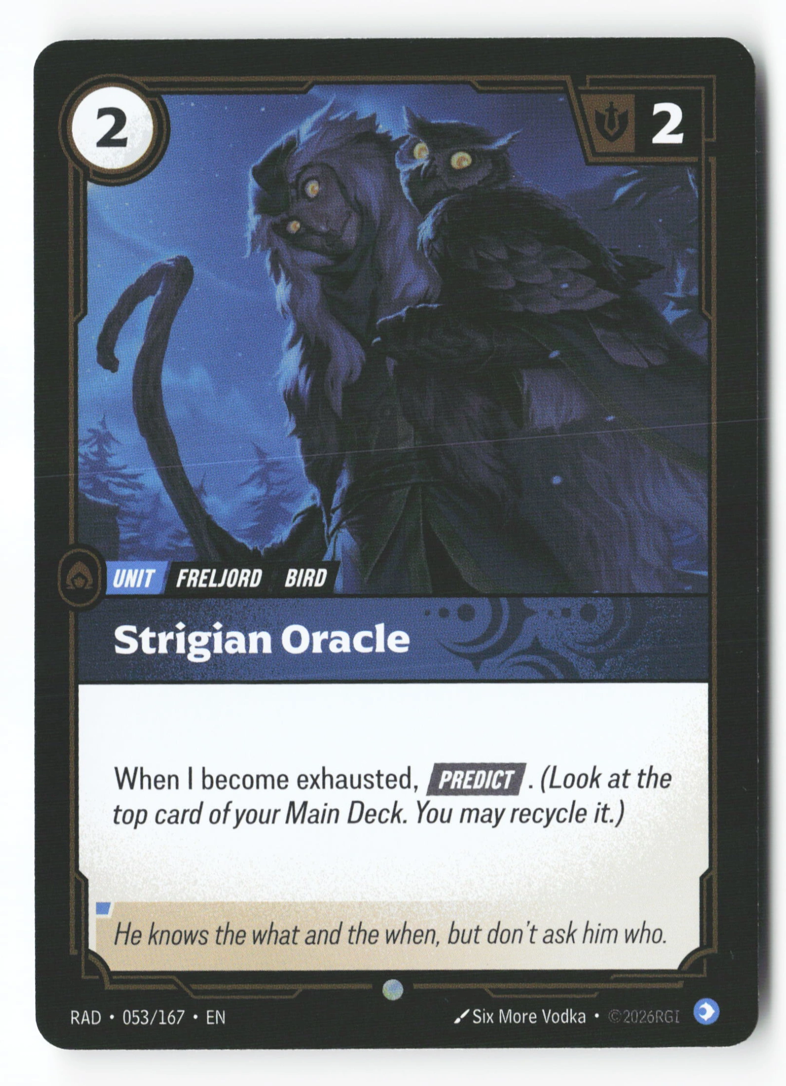 Strigian Oracle (RAD 053) — Voorkant