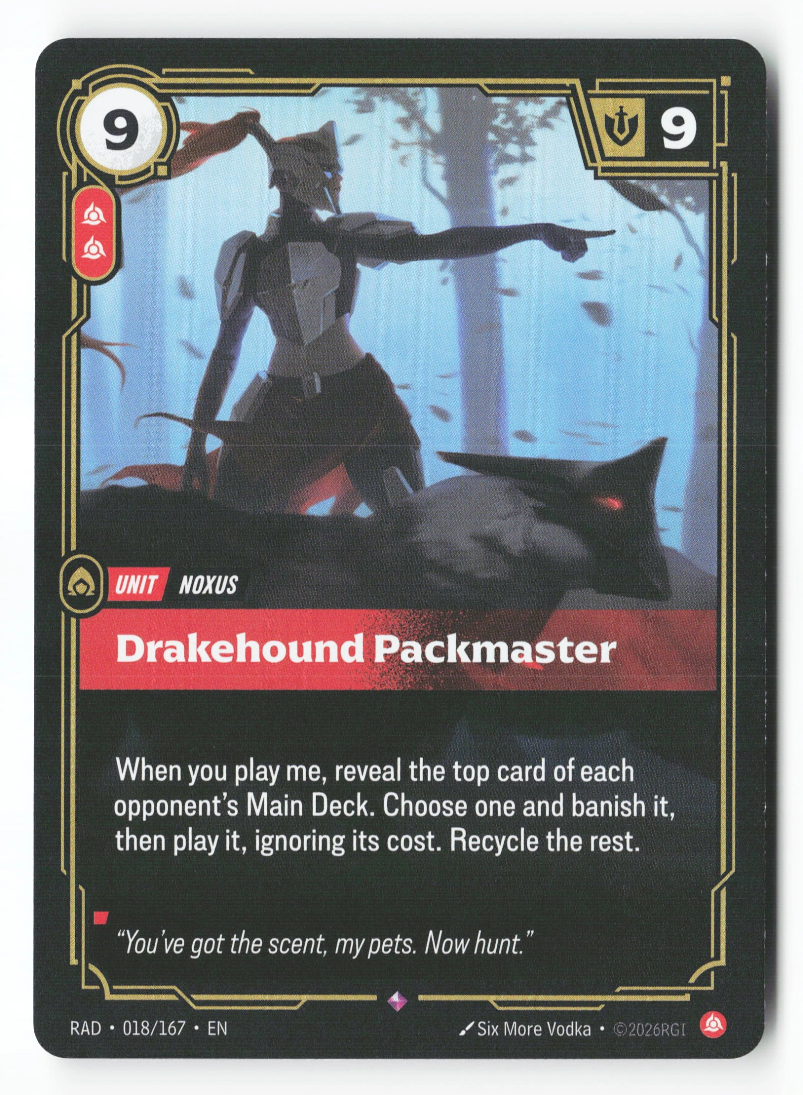 Drakehound Packmaster (RAD 018) — Voorkant