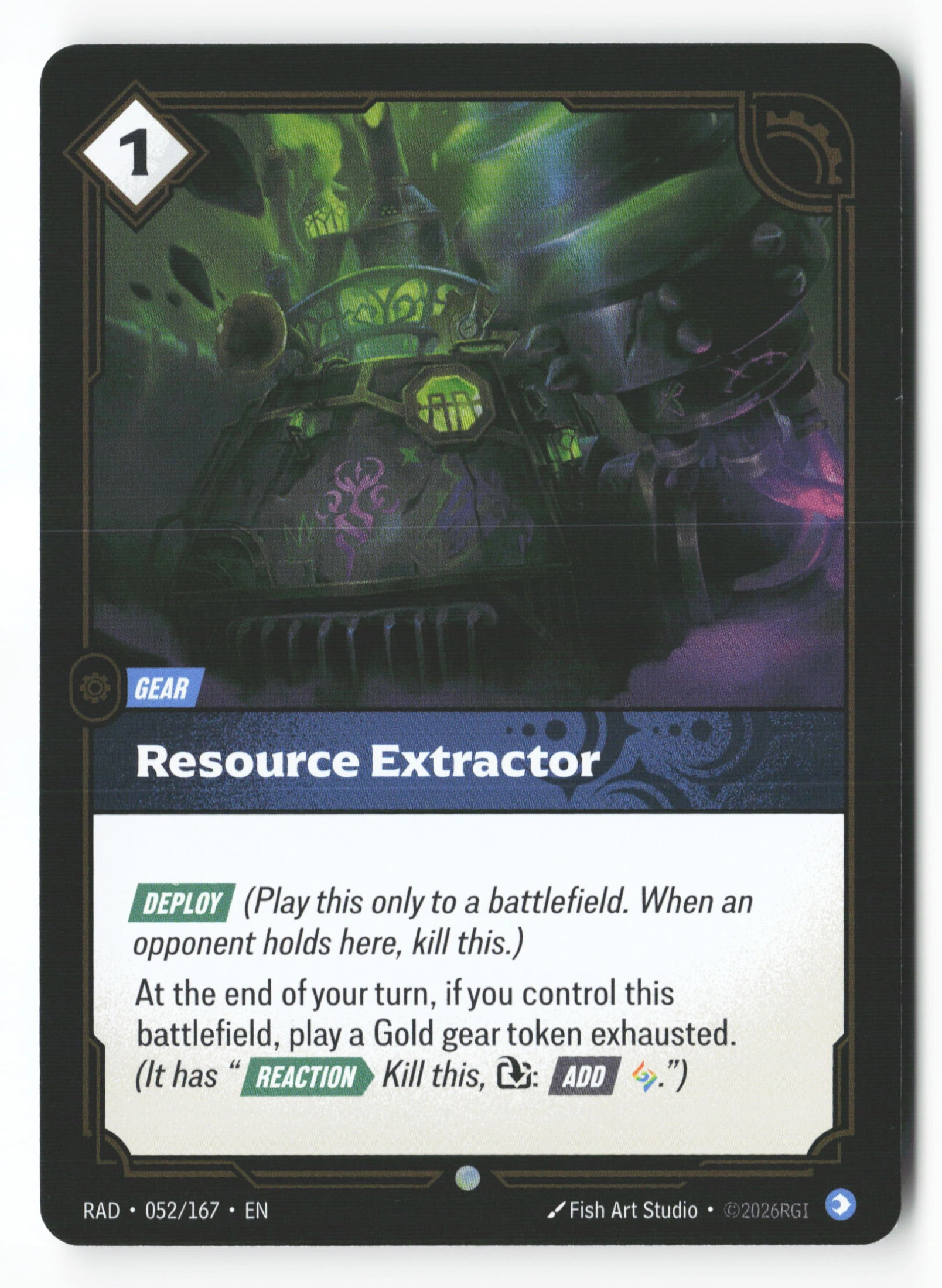 Resource Extractor (RAD 052) — Voorkant