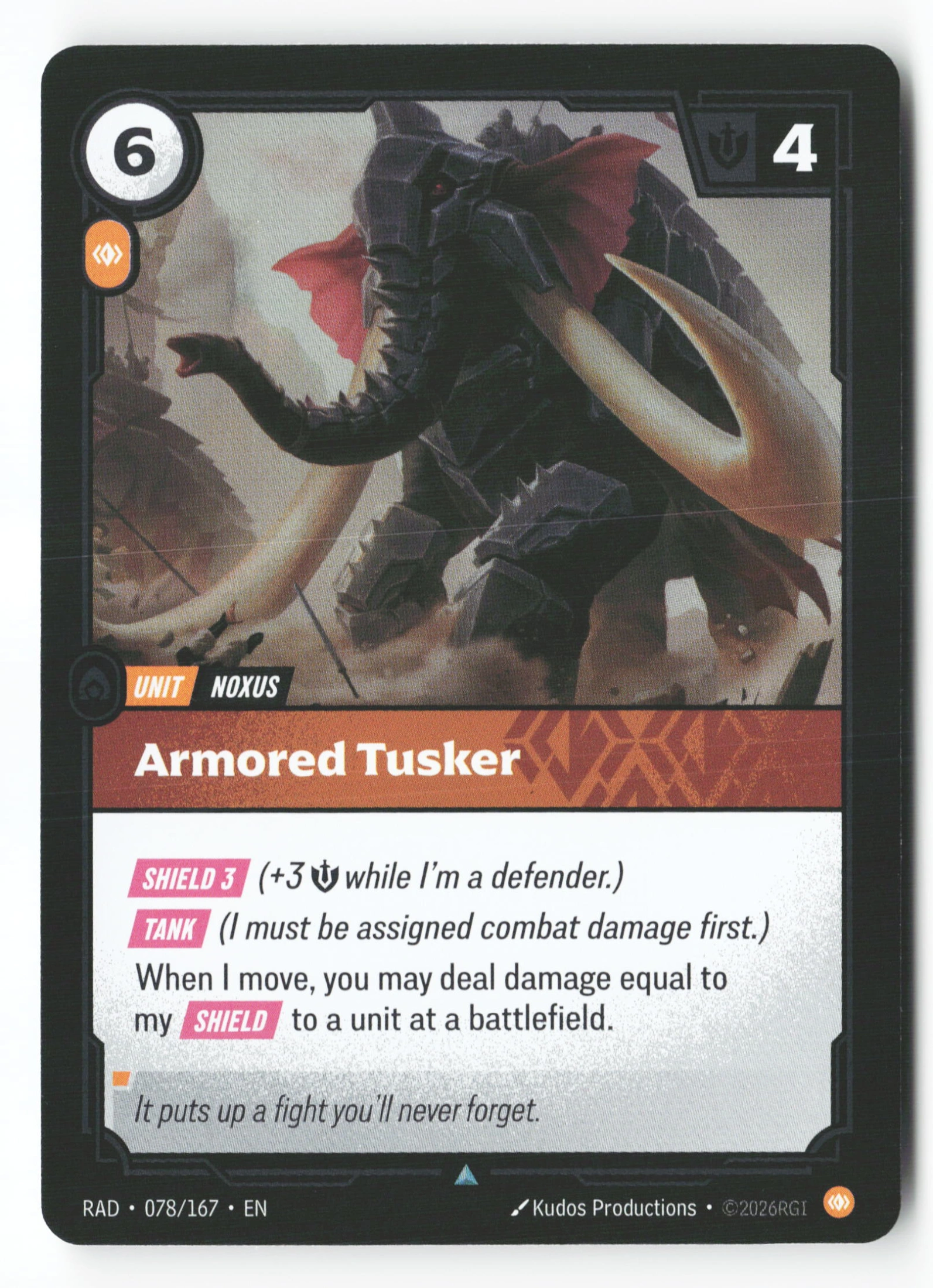 Armored Tusker (RAD 078) — Voorkant