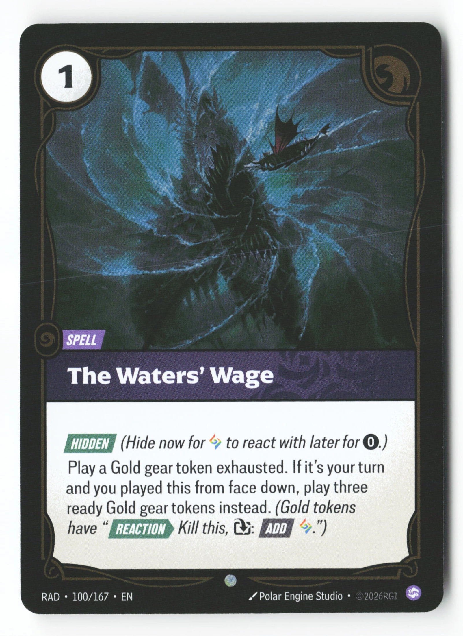 The Waters' Wage (RAD 100) — Voorkant