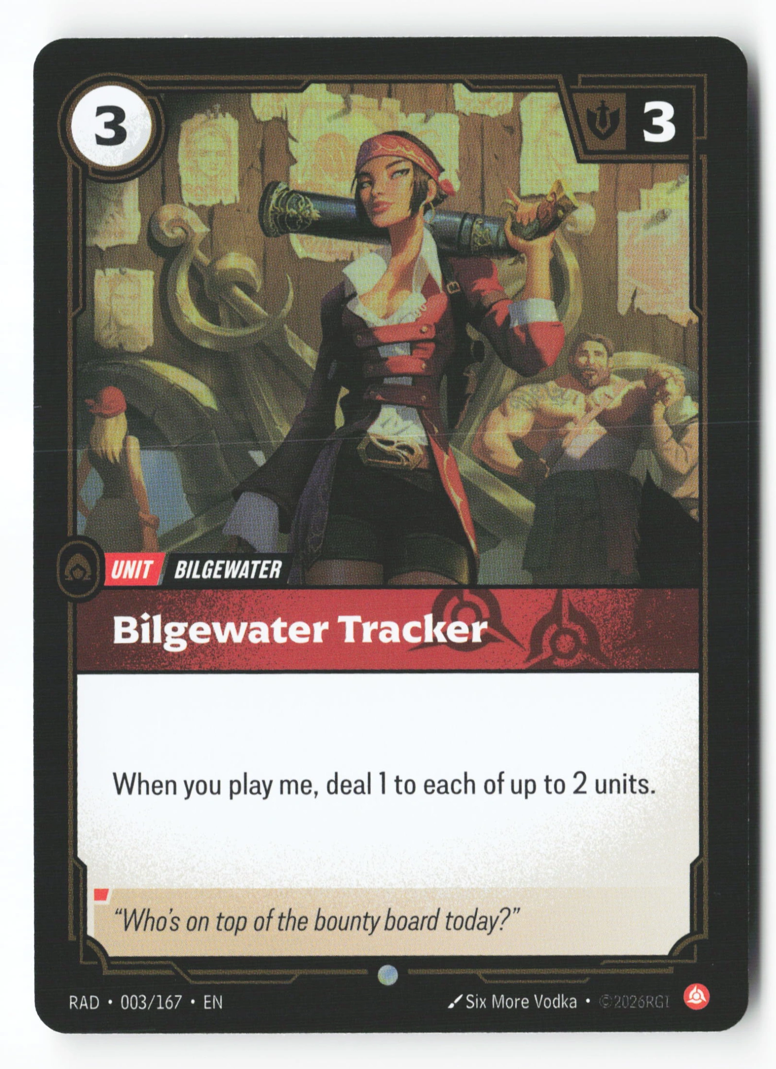 Bilgewater Tracker (RAD 003) — Voorkant