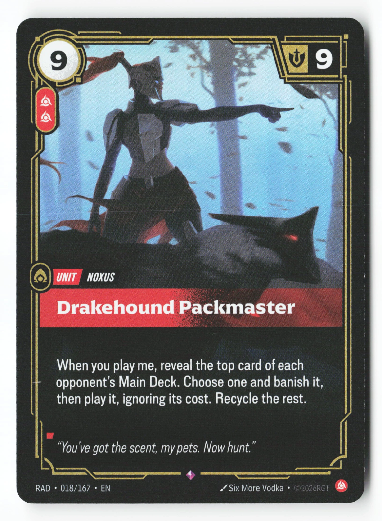 Drakehound Packmaster (RAD 018) — Voorkant
