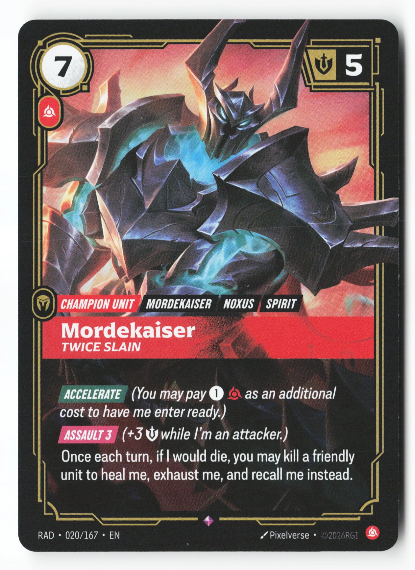 Mordekaiser, Twice Slain (RAD 020) — Voorkant