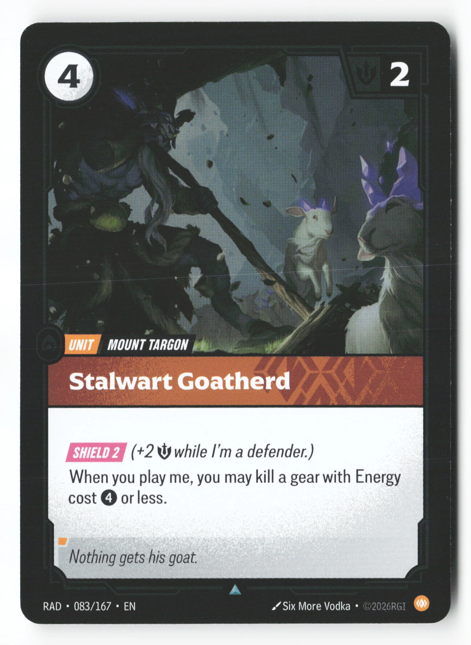 Stalwart Goatherd (RAD 083) — Voorkant