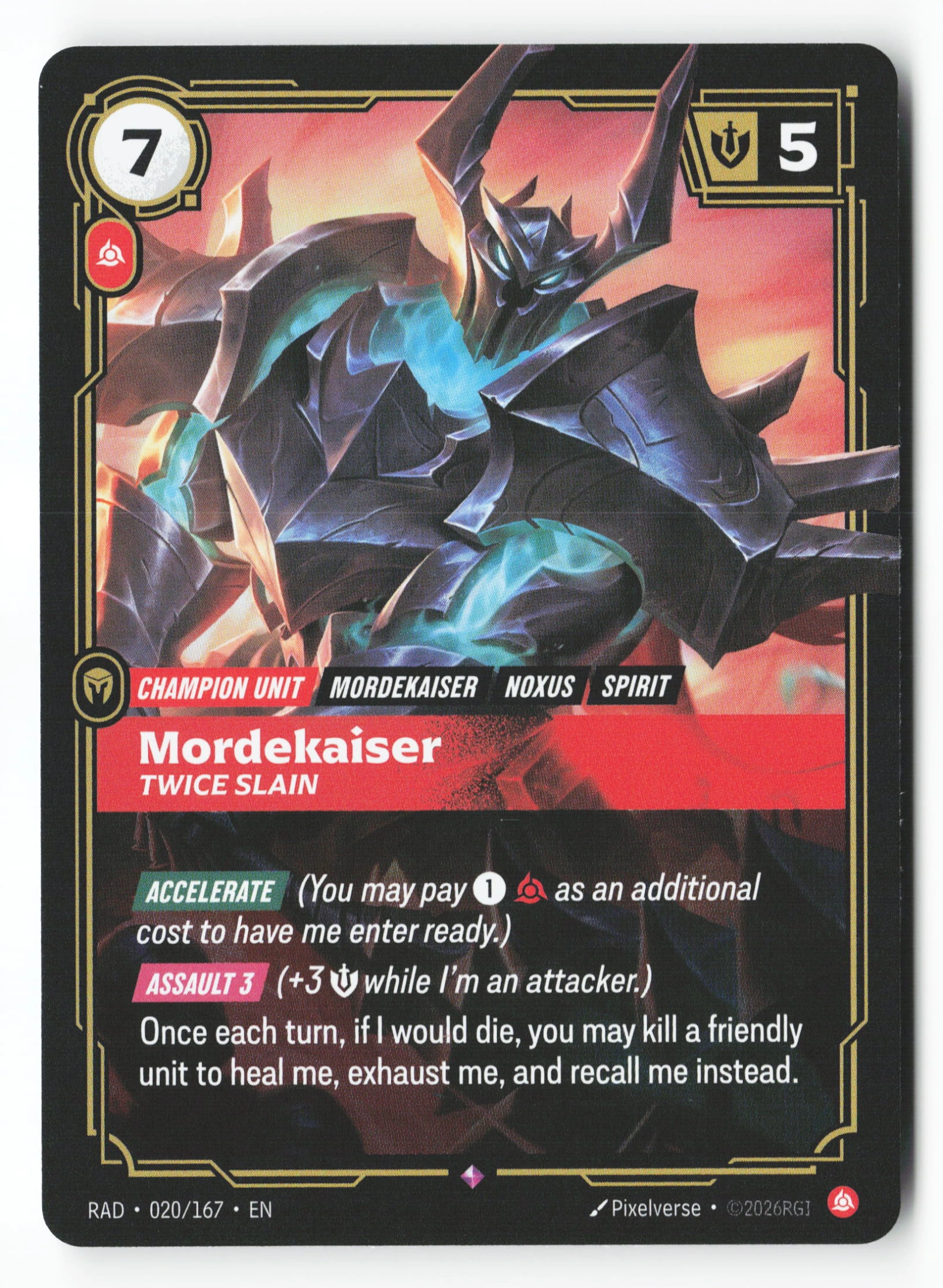 Mordekaiser, Twice Slain (RAD 020) — Voorkant