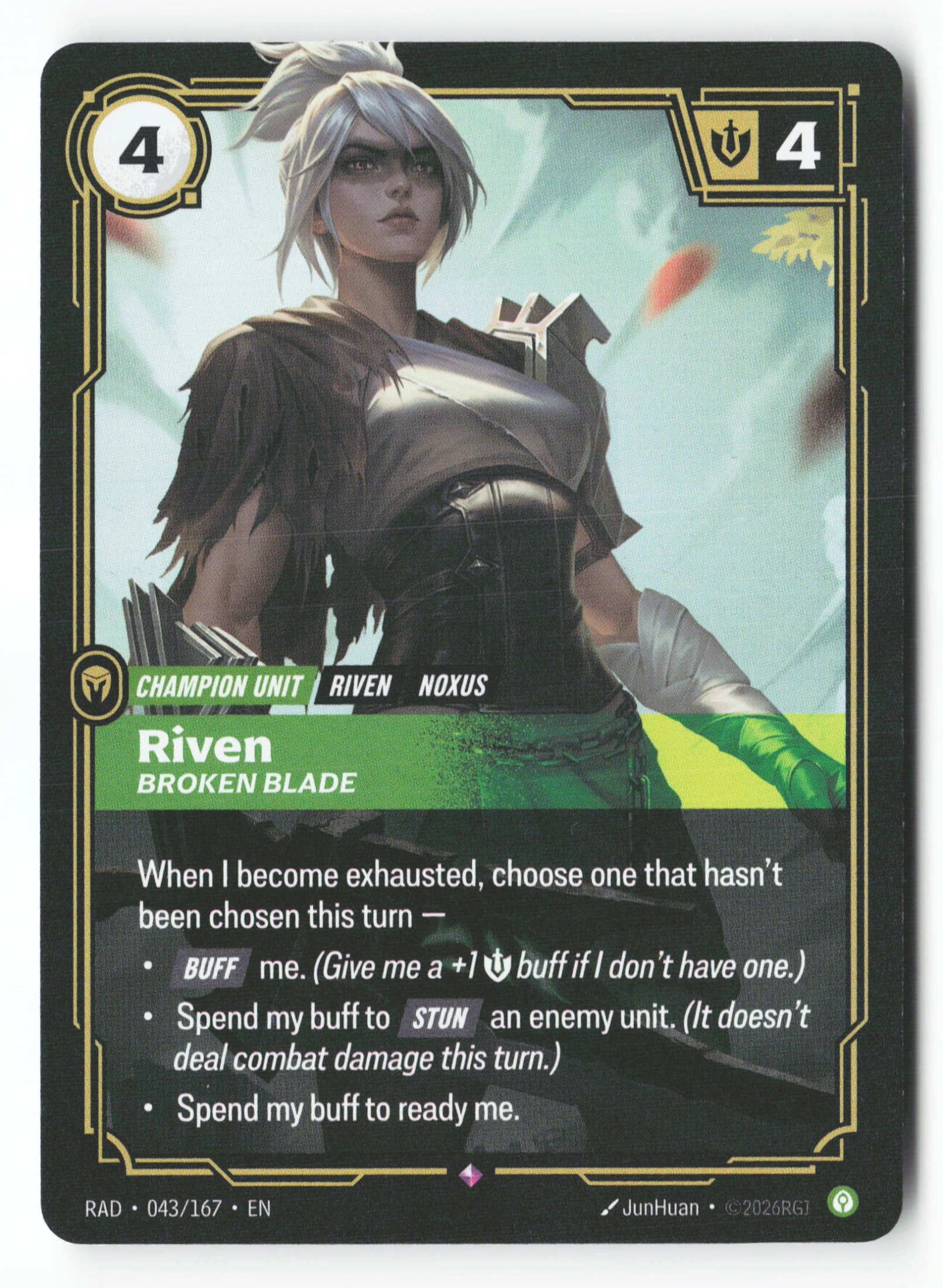 Riven, Broken Blade (RAD 043) — Voorkant