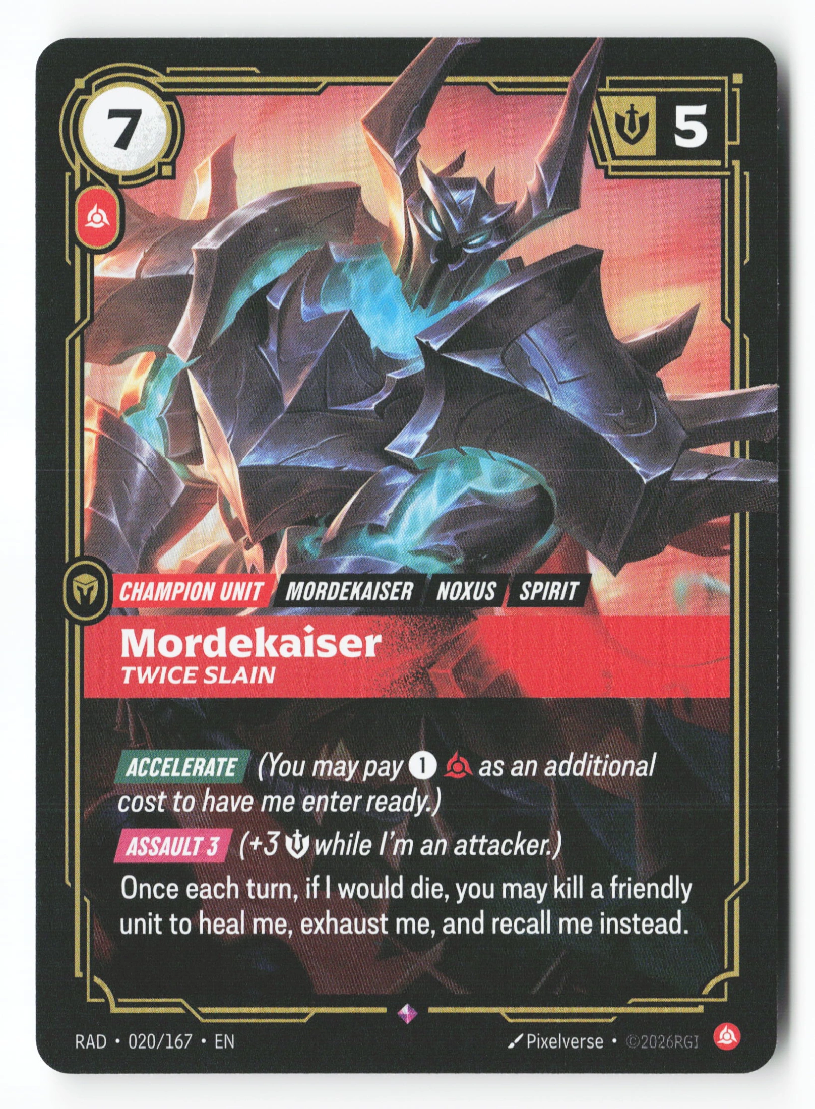 Mordekaiser, Twice Slain (RAD 020) — Voorkant