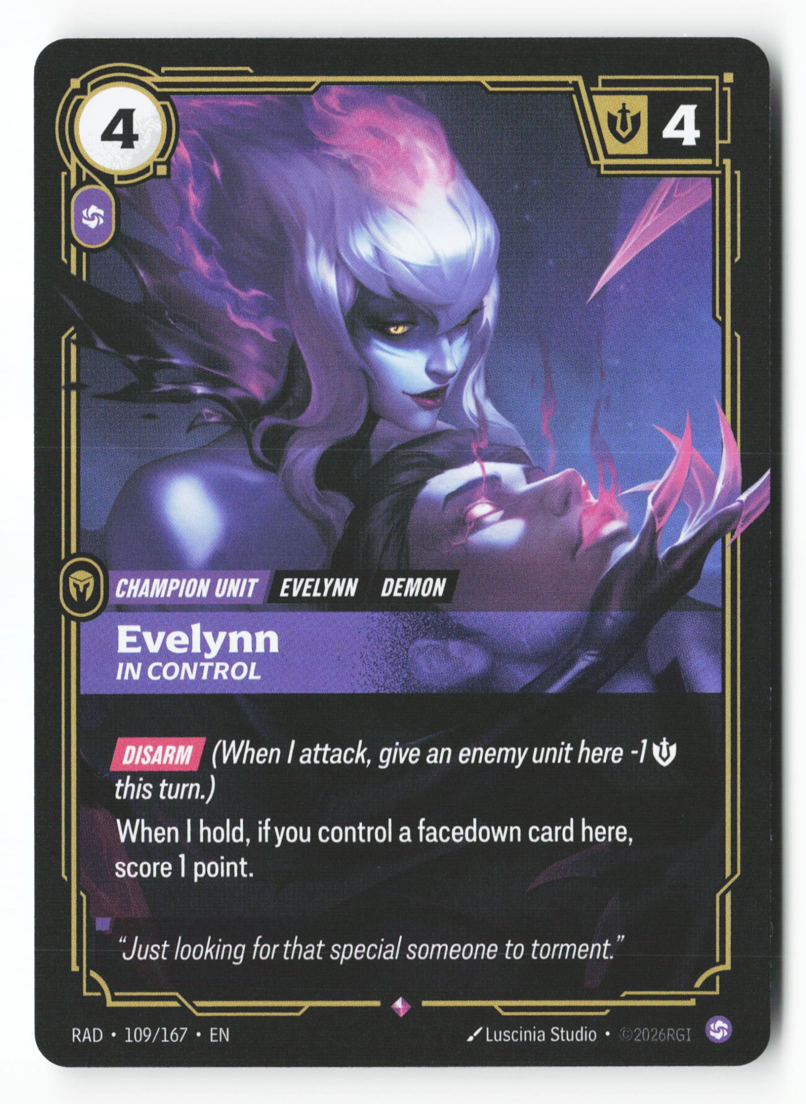 Evelynn, In Control (RAD 109) — Voorkant