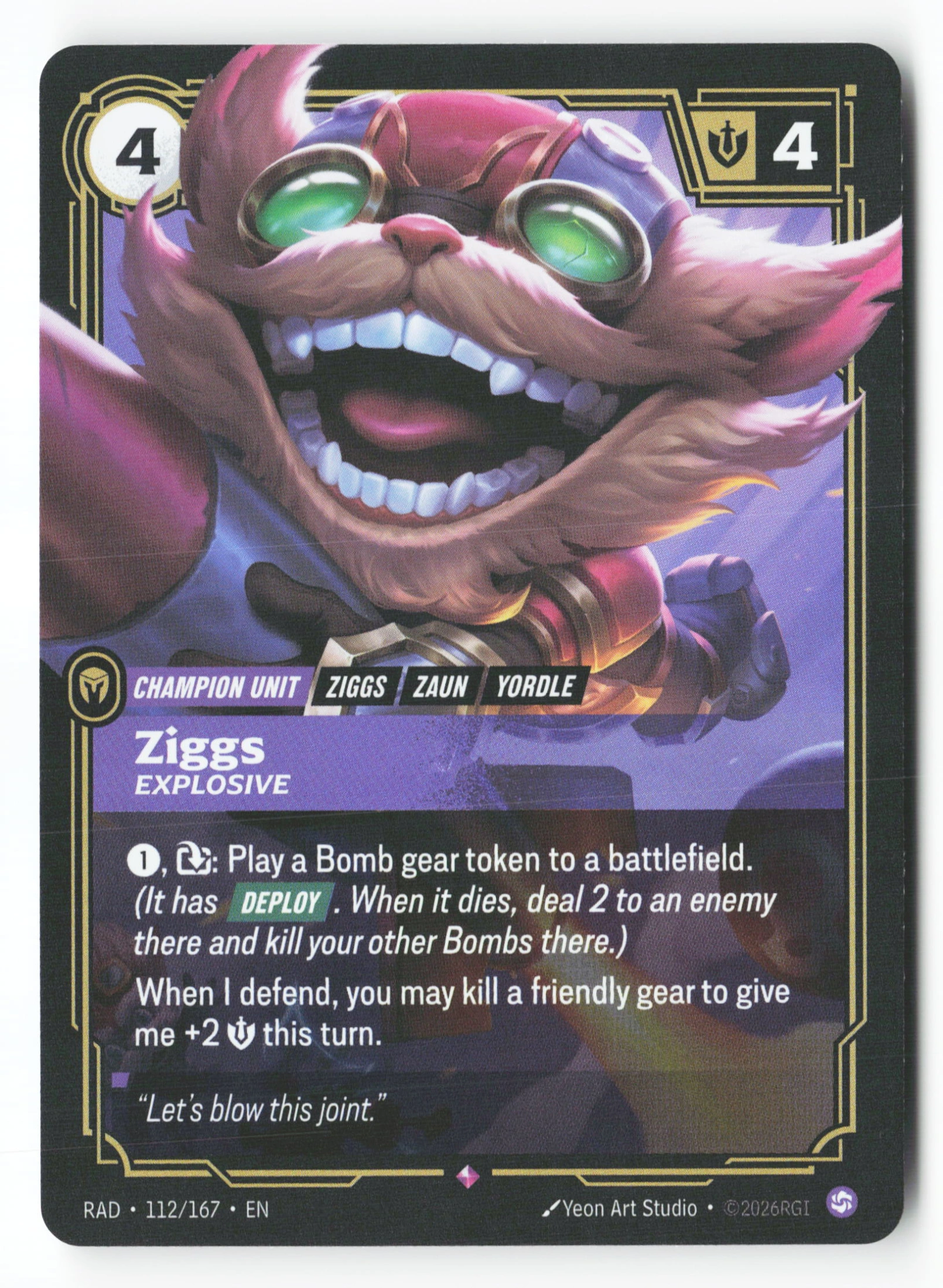 Ziggs, Explosive (RAD 112) — Voorkant