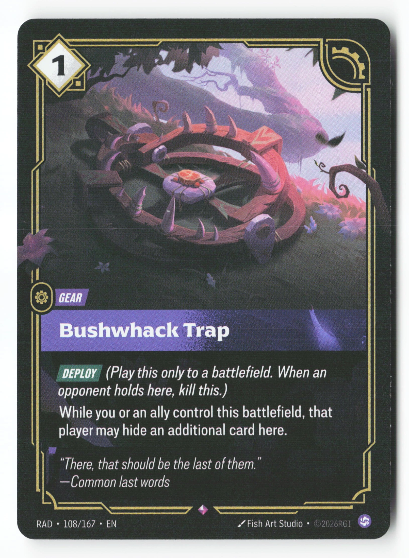 Bushwhack Trap (RAD 108) — Voorkant