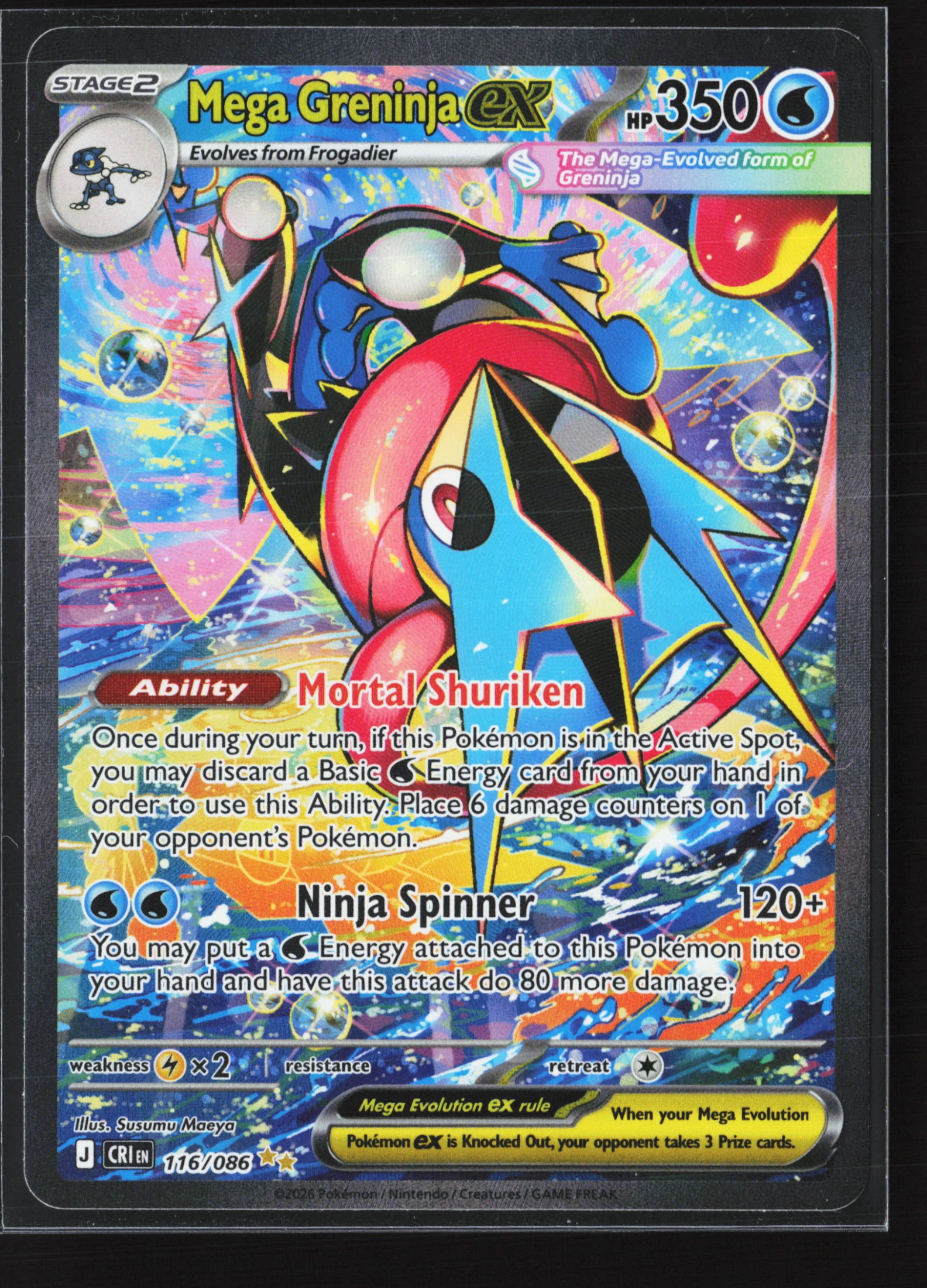 Mega Greninja ex (CRI 116) — Voorkant