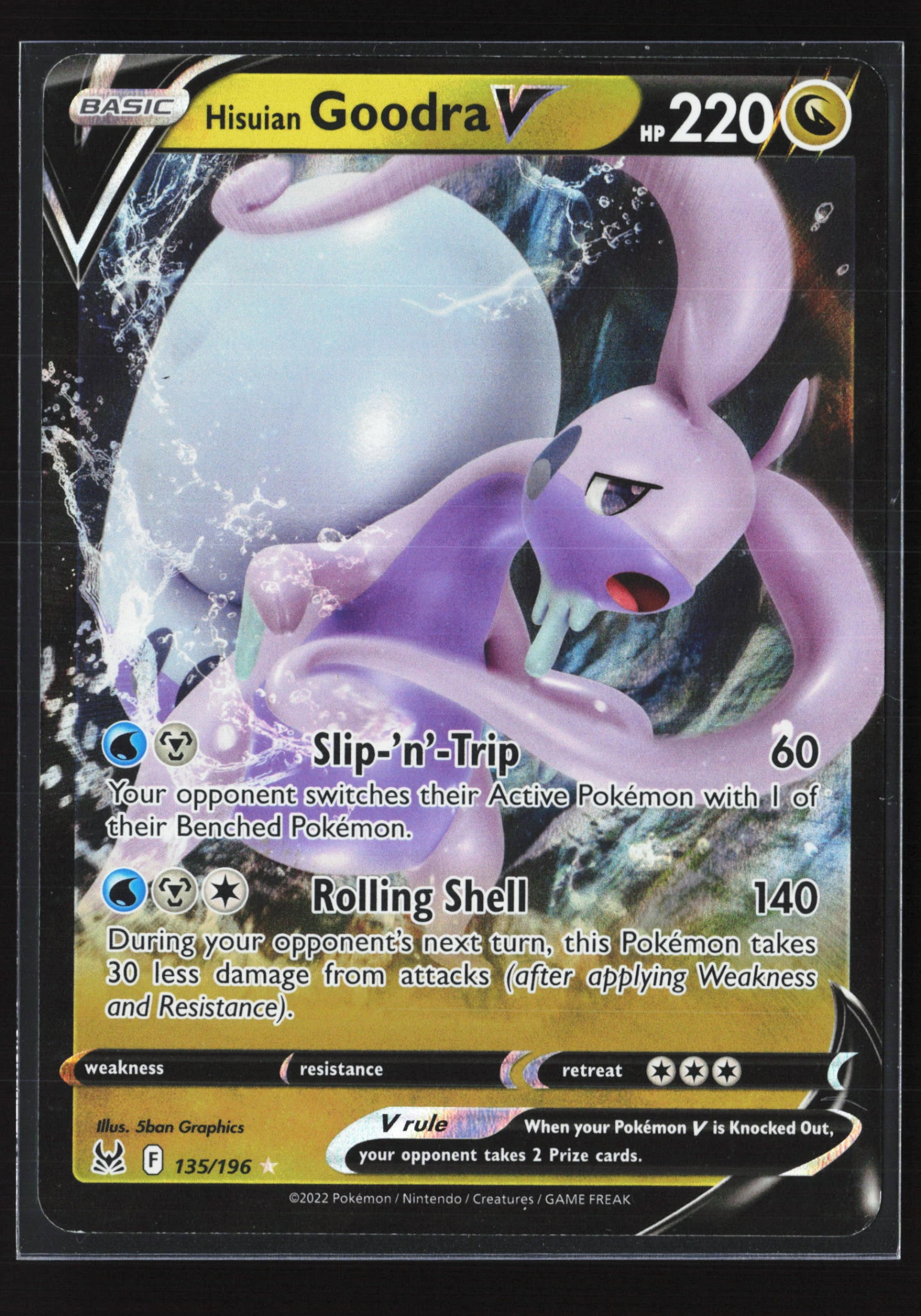 Hisuian Goodra V (LOR 135) — Voorkant