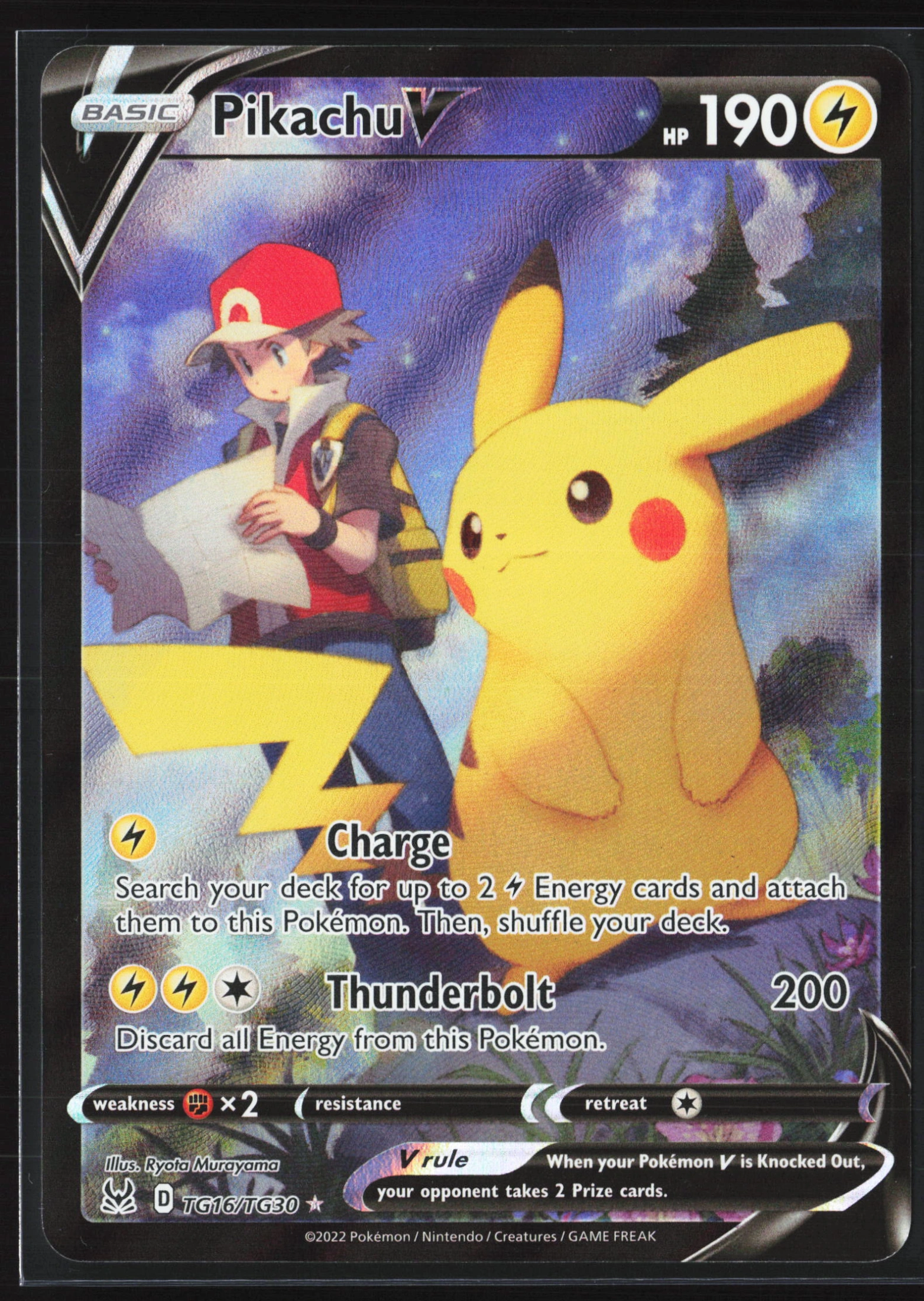 Pikachu V (LOR TG16) — Voorkant