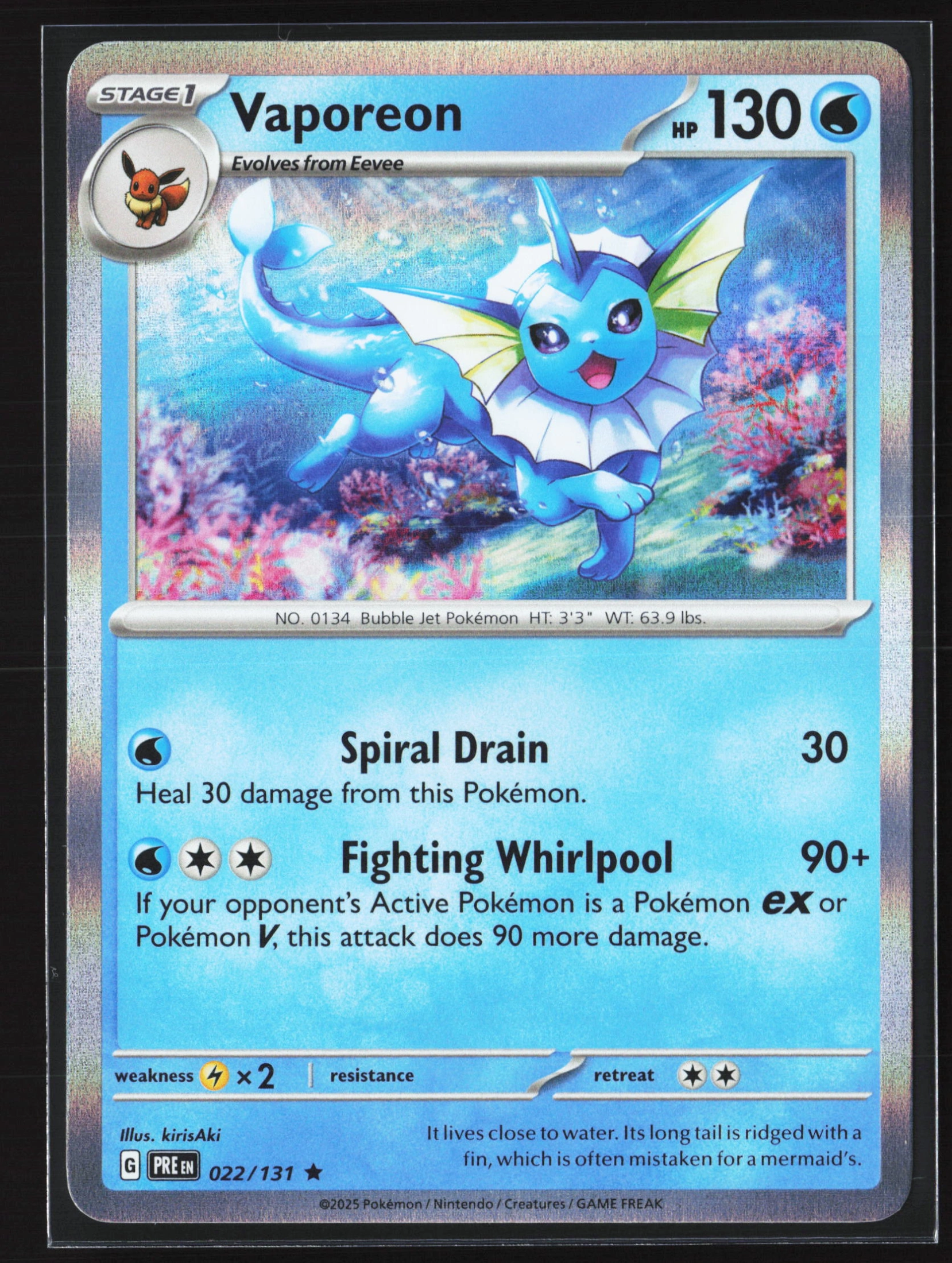 Vaporeon (PRE 022) — Voorkant