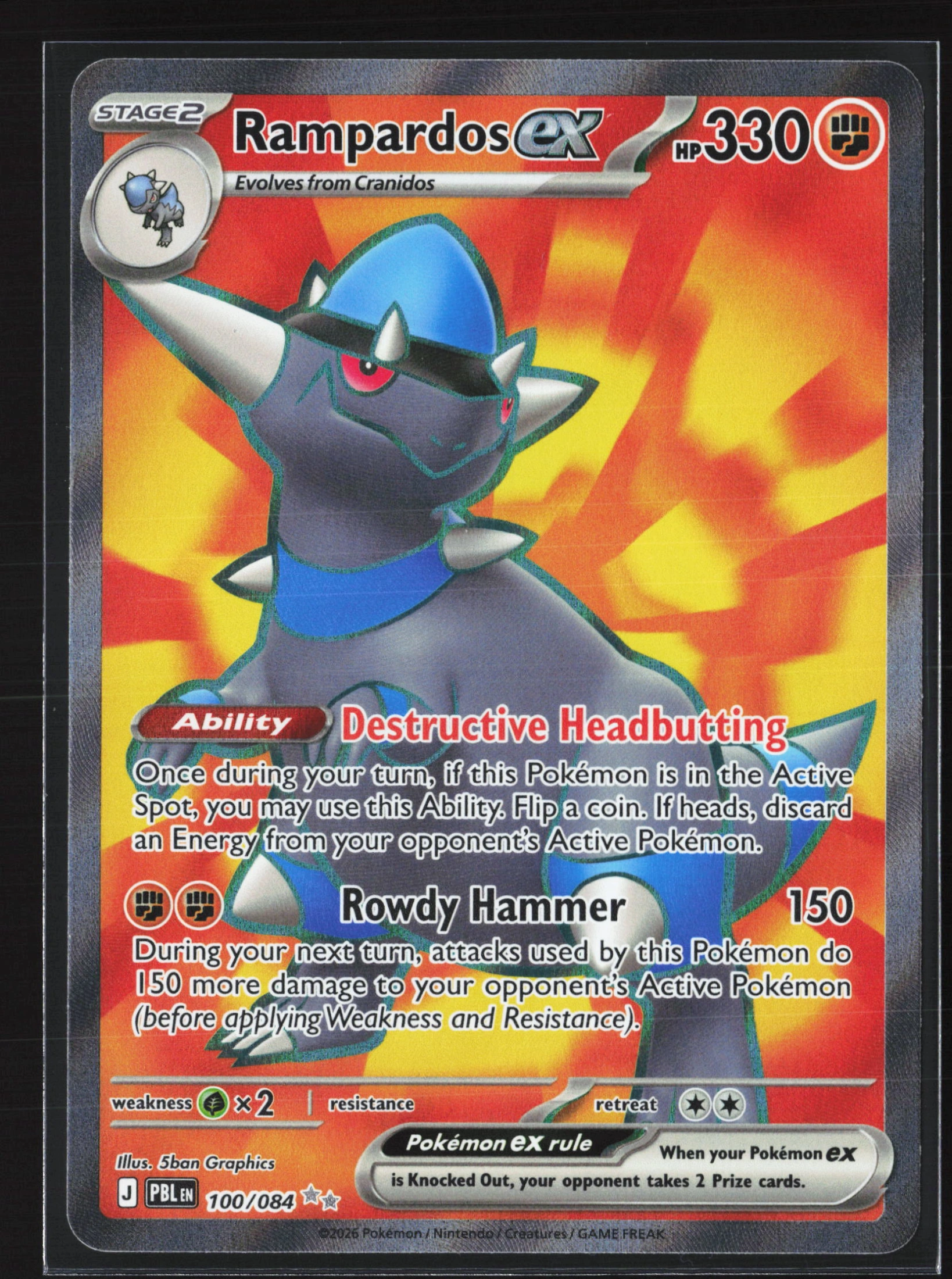 Rampardos ex (PBL 100) — Voorkant